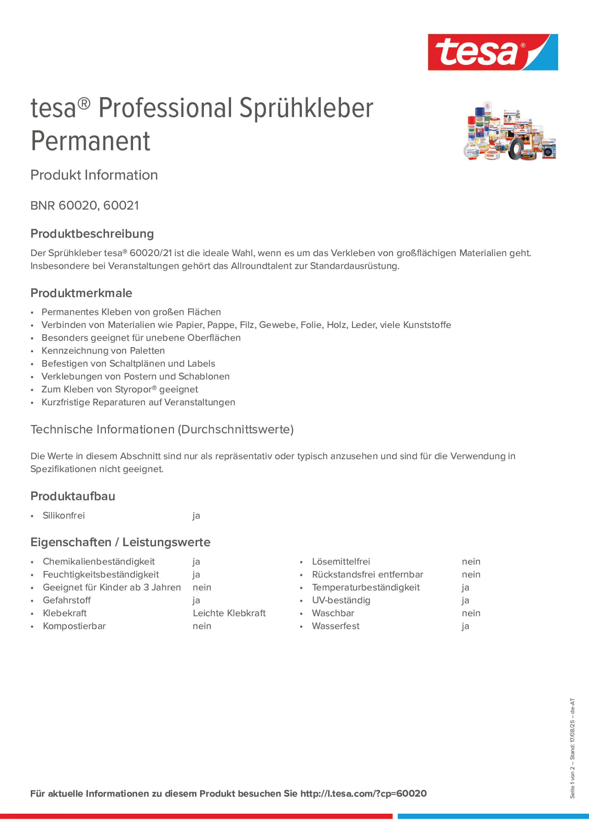Product information_tesa® Professional 60020 / 60021_de-AT