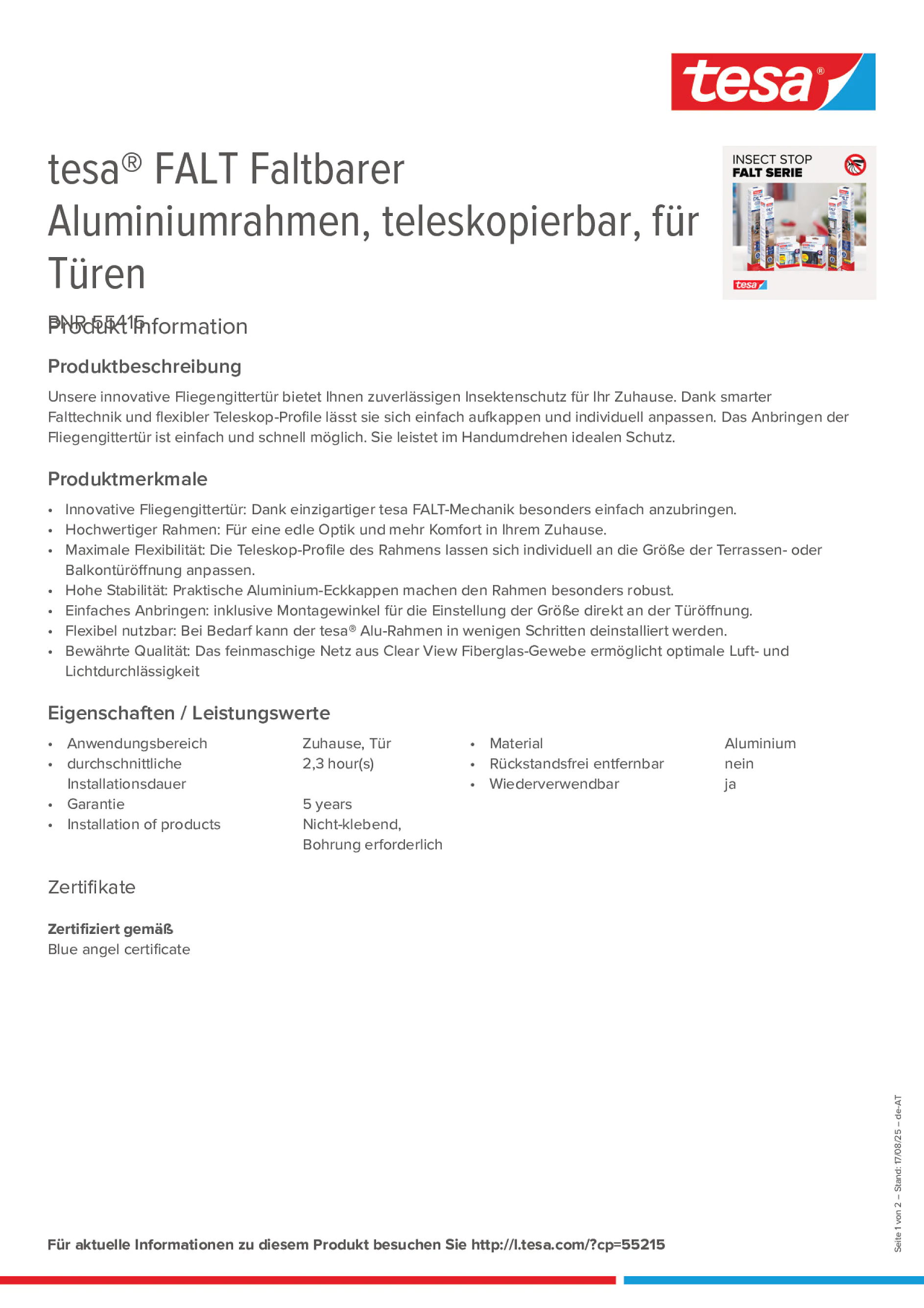 Product information_tesa® 55415_de-AT Product information_tesa® 55415_de-AT