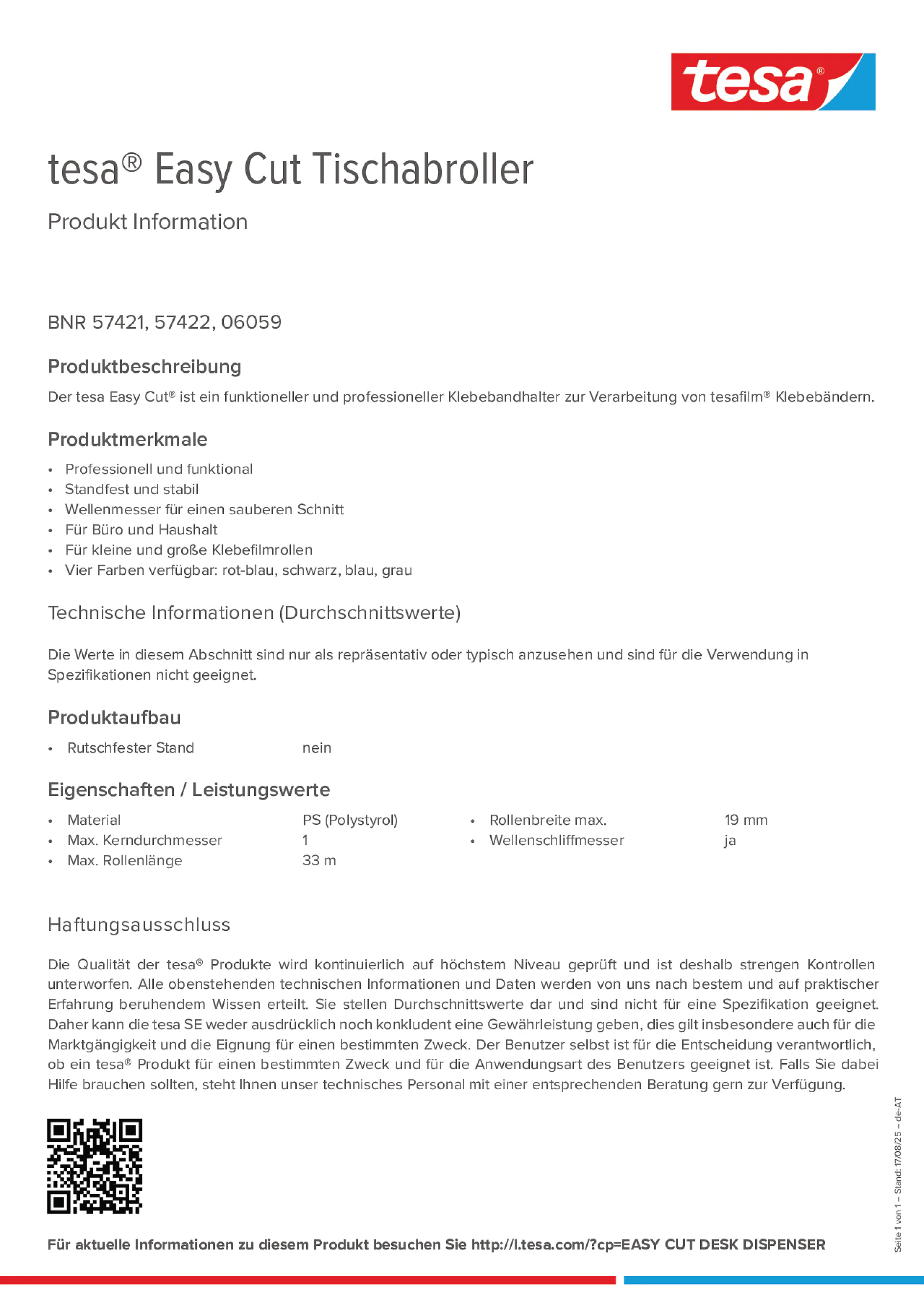 Product information_tesa® Easy Cut 57421_de-AT