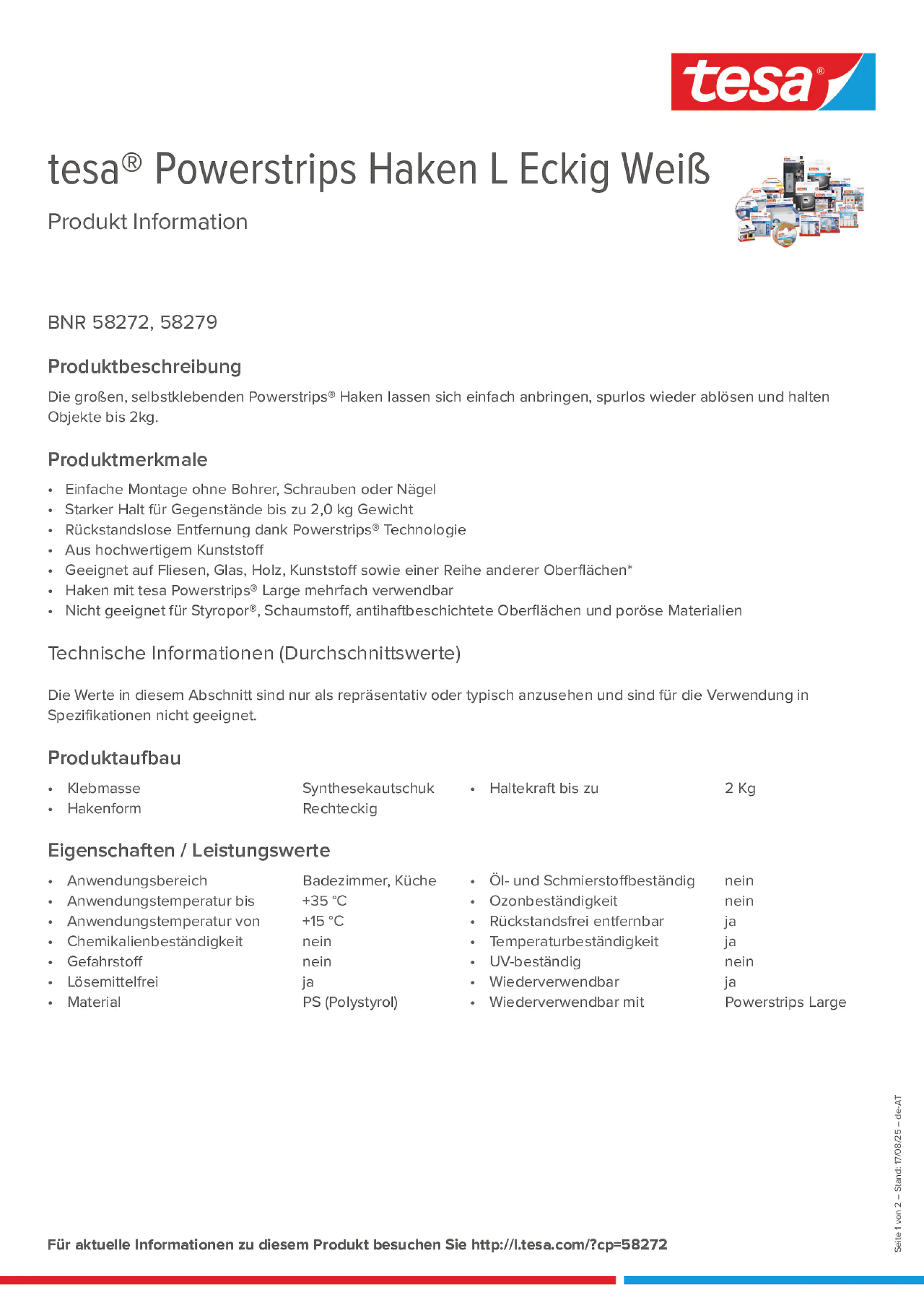 Product information_tesa® Powerstrips 58272_de-AT