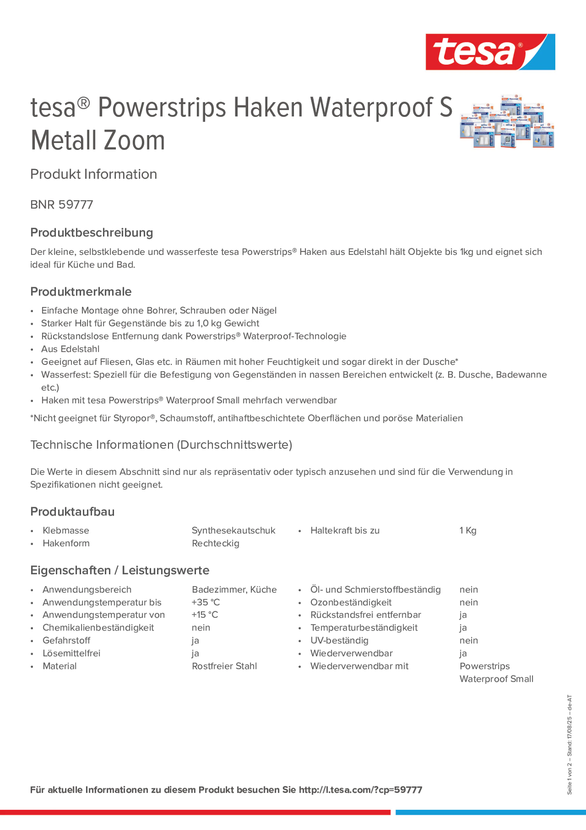 Product information_tesa® Powerstrips 59777_de-AT