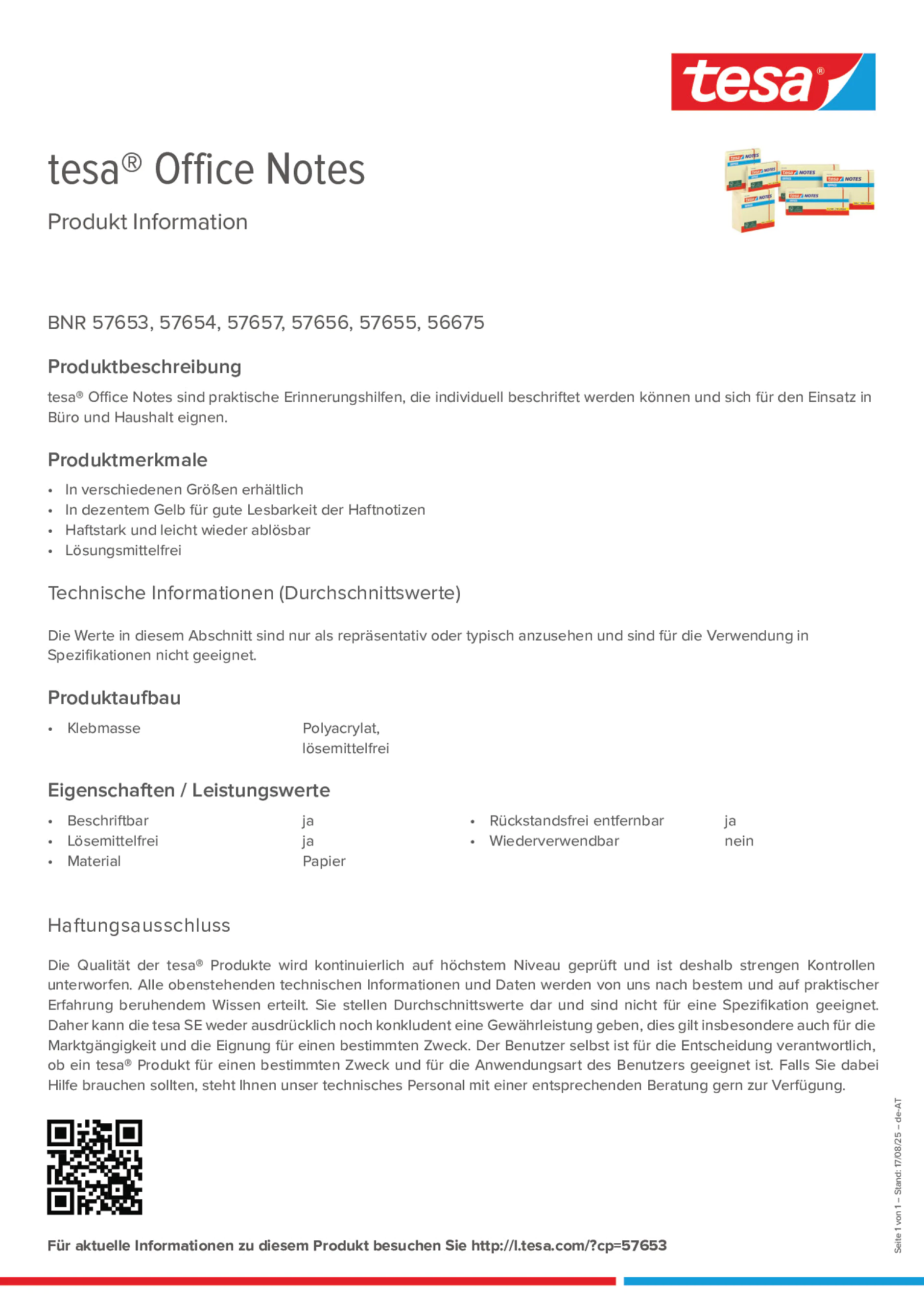 Product information_tesa® 57655_de-AT Product information_tesa® 57655_de-AT