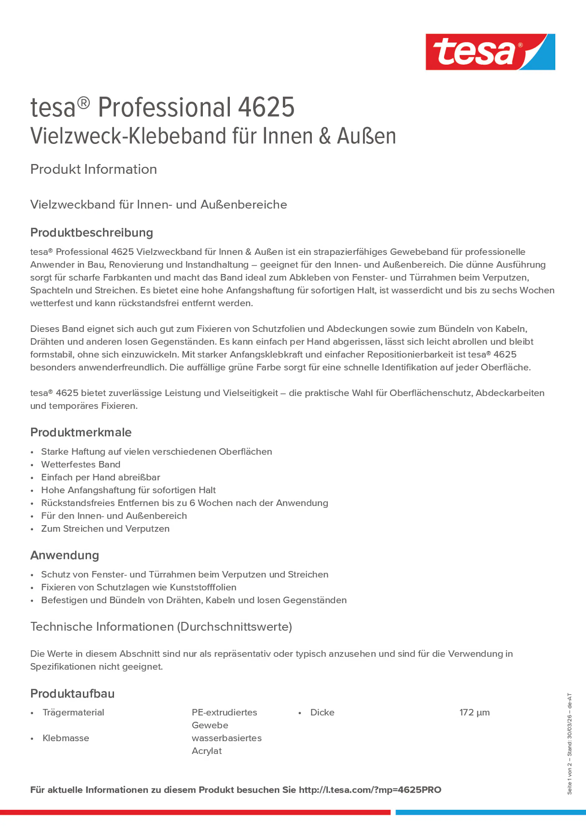 Product information_tesa® Professional 04625_de-AT