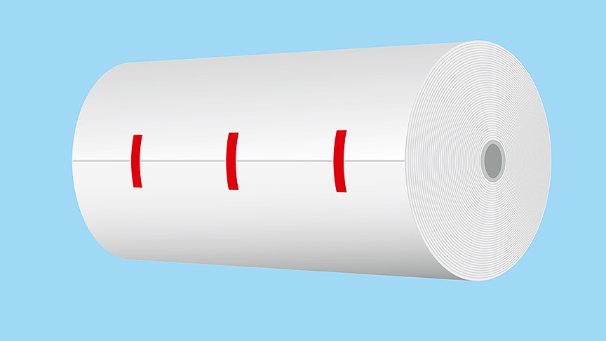Rollenendverklebung Sichere Endverklebung für fertige Rollen
