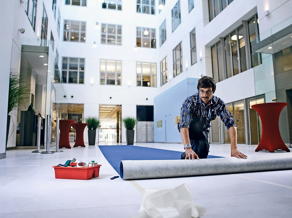 Verlegeband für permanente Bodenbeläge Professionelles Verlegeband für Teppiche – ideal für eine schnelle und sichere Verklebung.