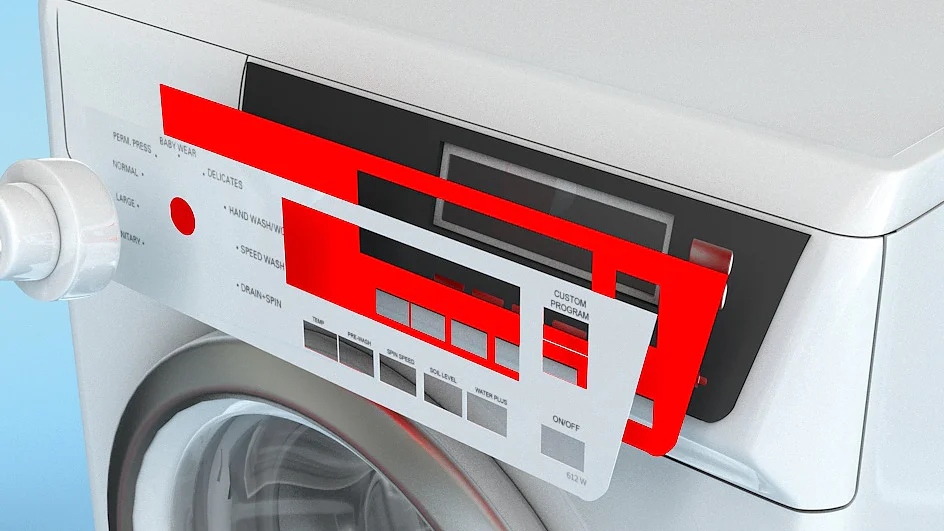 Die Displays werden mithilfe von doppelseitigem Klebeband am Gerät befestigt.