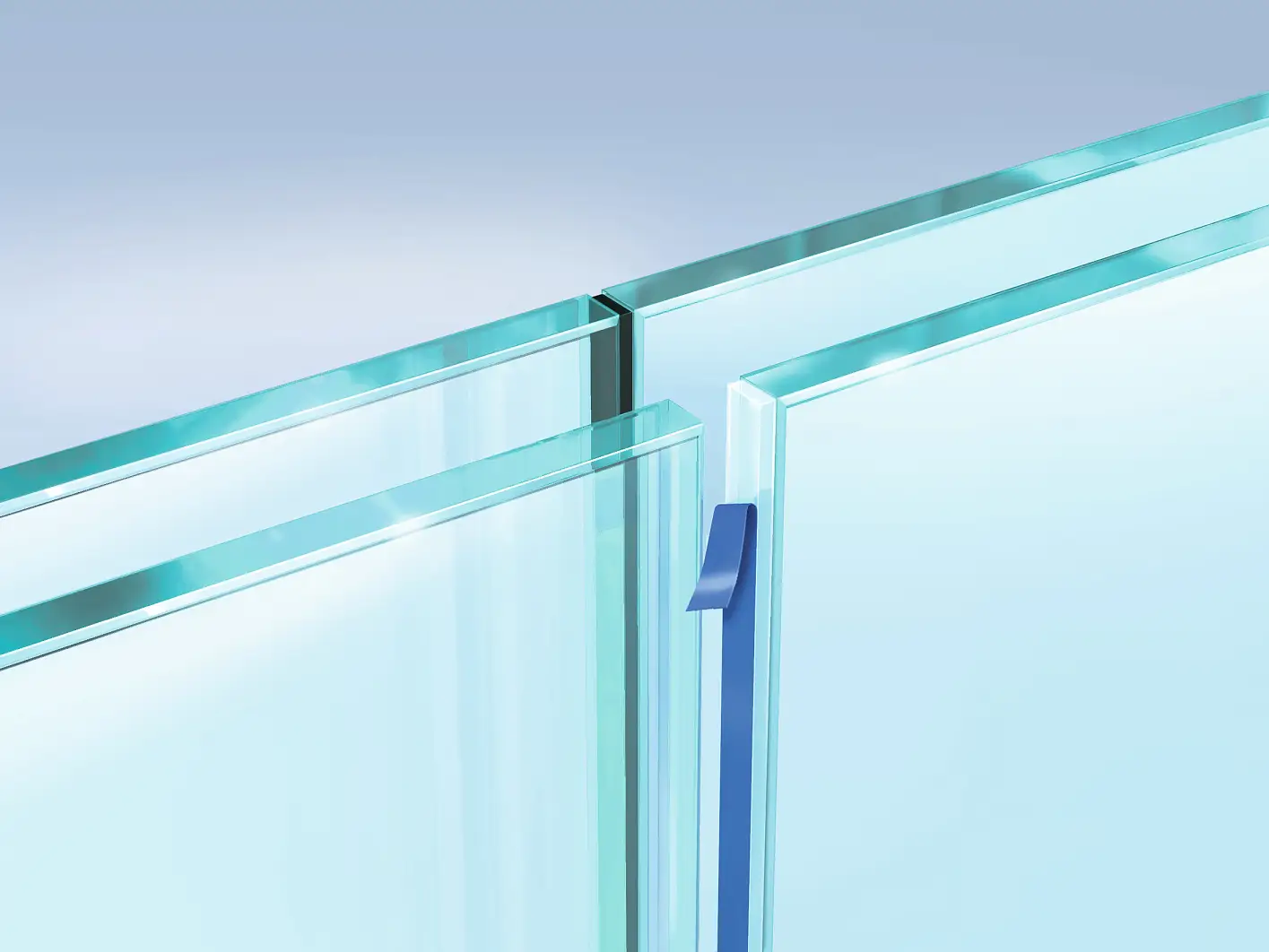 Bonding glass panels to one another