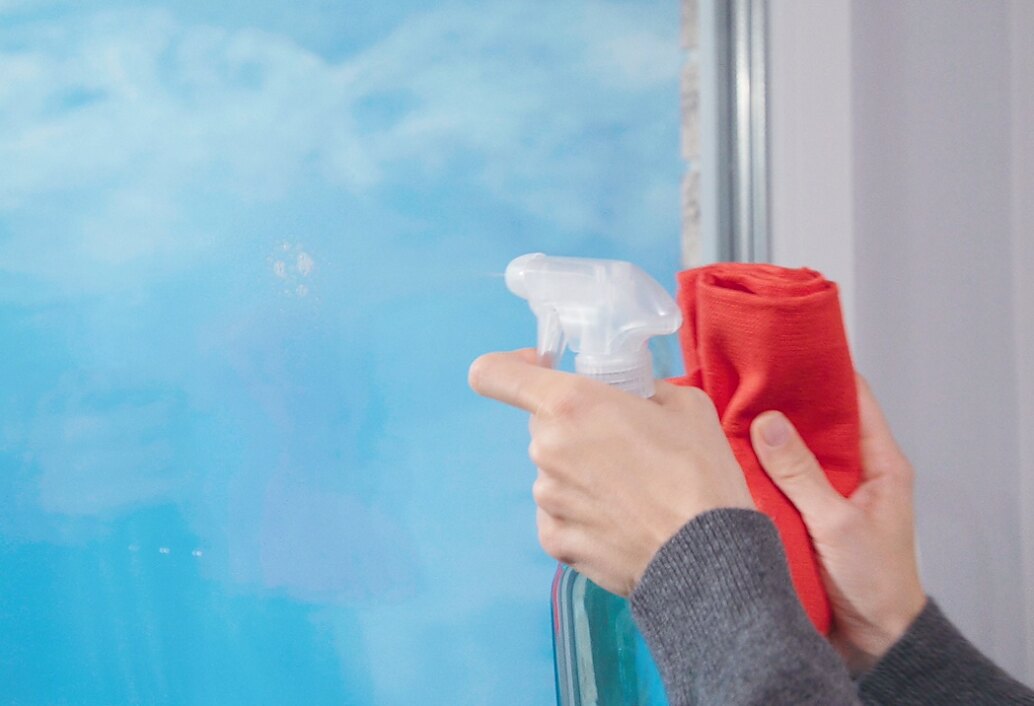 Cleaning the surface. Cleaning the surface.