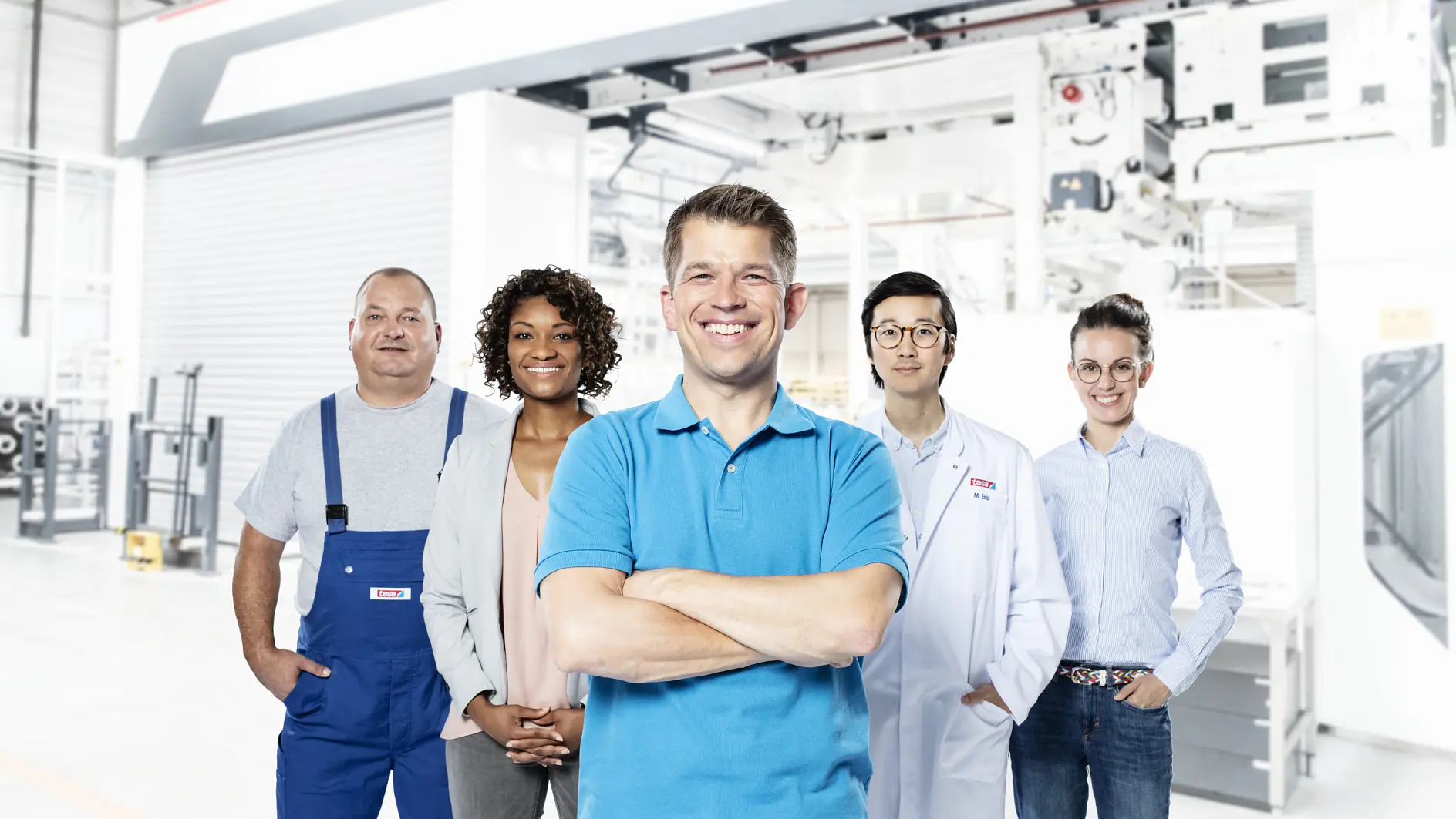 Glücklicher Flexodrucker mit tesa-Supportteam