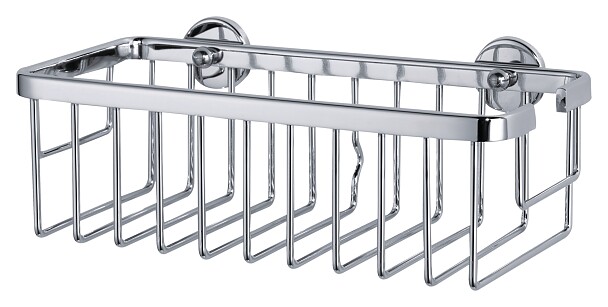 tesa® Aluxx Ablagekorb einstöckig M, verchromtes Aluminium, inkl