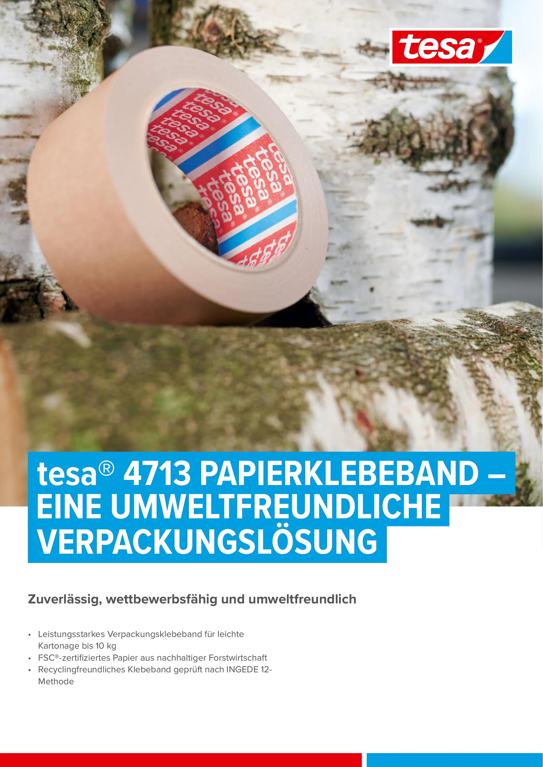 tesa® 4713 Papierklebeband - eine umweltfreundliche Verpackungslösung