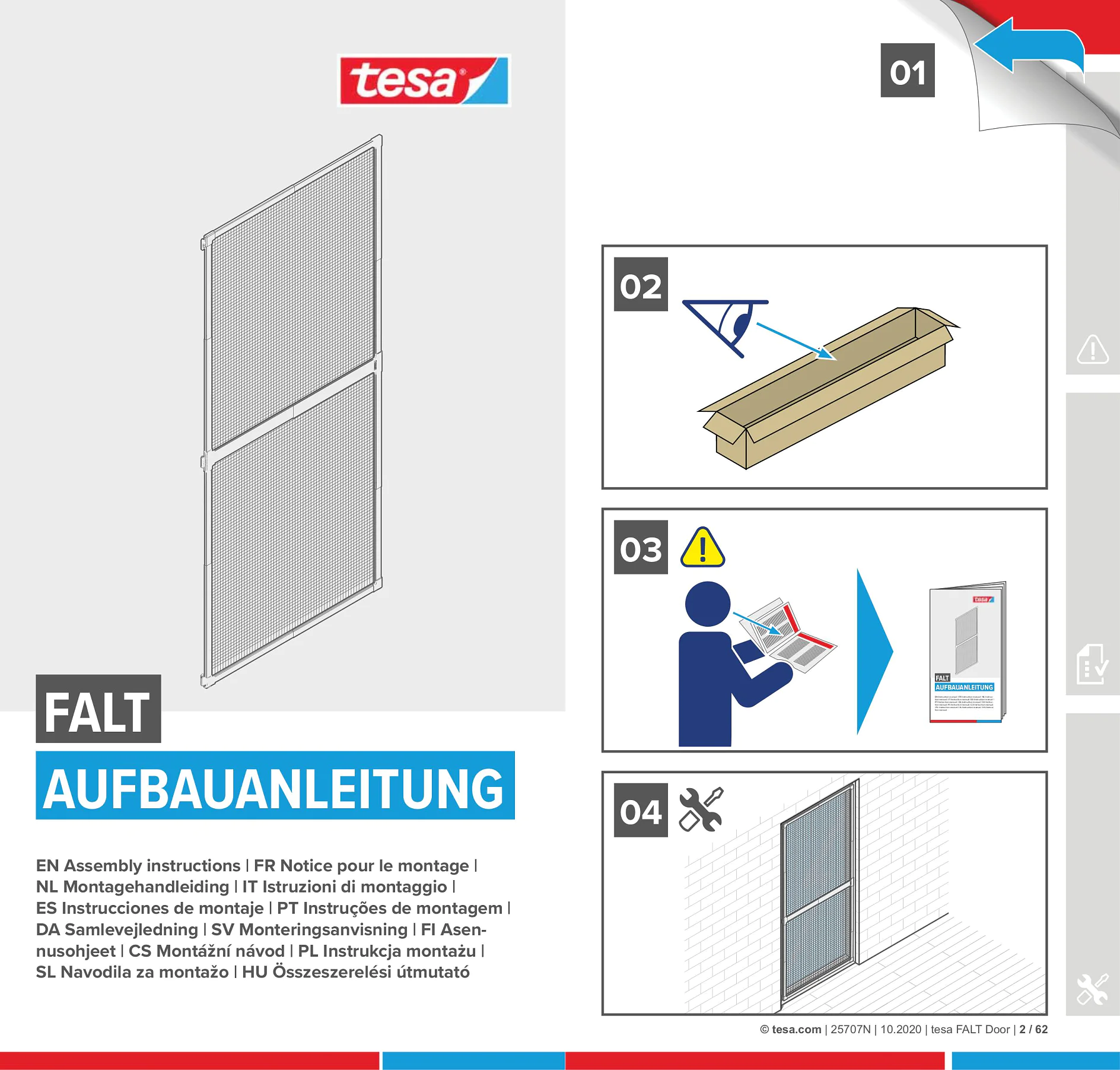 Tesusa Insect tesa® Insect Stop FALT Faltbarer Aluminiumrahmen, teleskopierbar, für ...