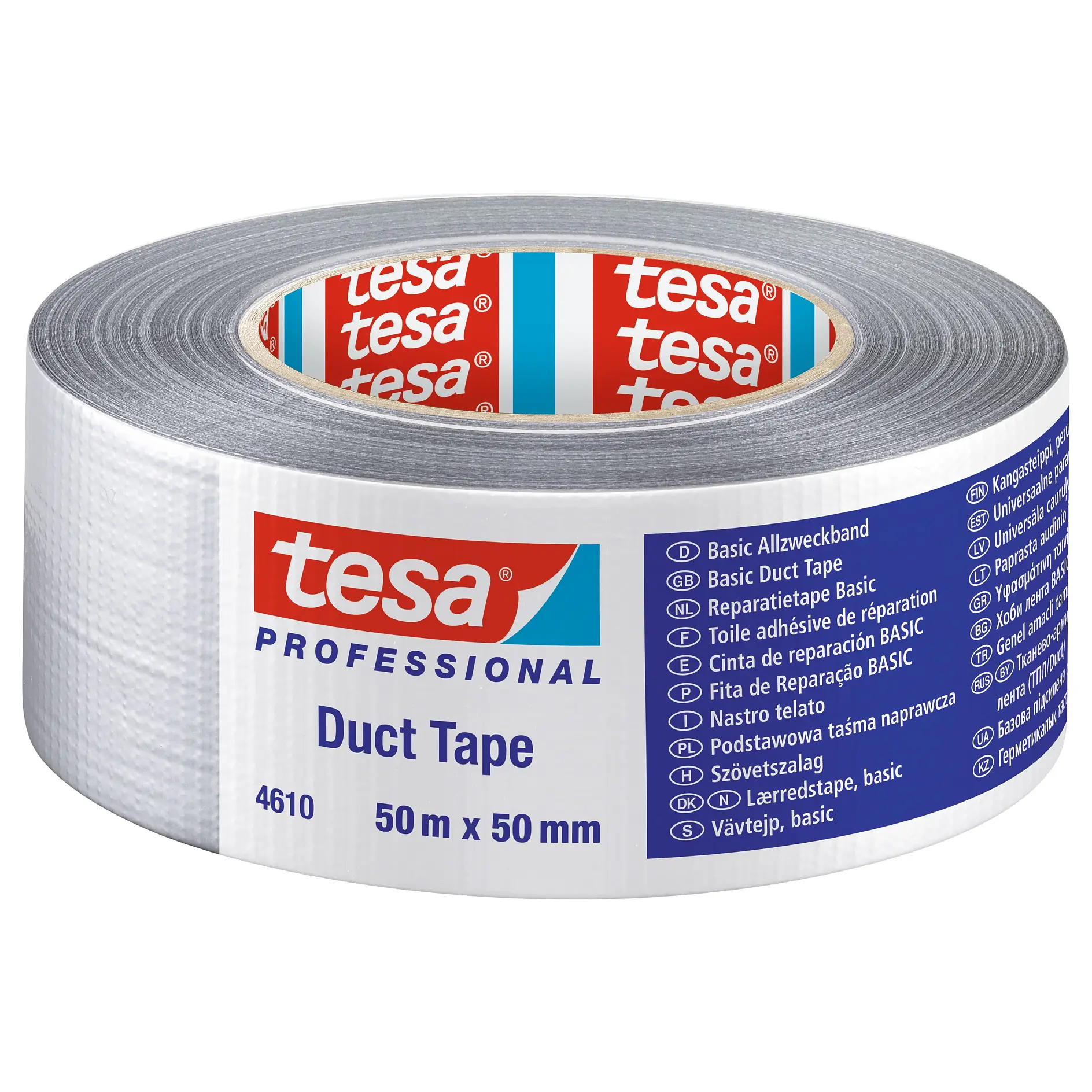 [en-en] tesa professional duct tape 50m x 50mm, silver, LI419