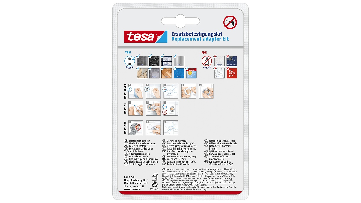 [en-en]&nbsp;tesa Bath Spare Adapter Kit with glue applicator, back