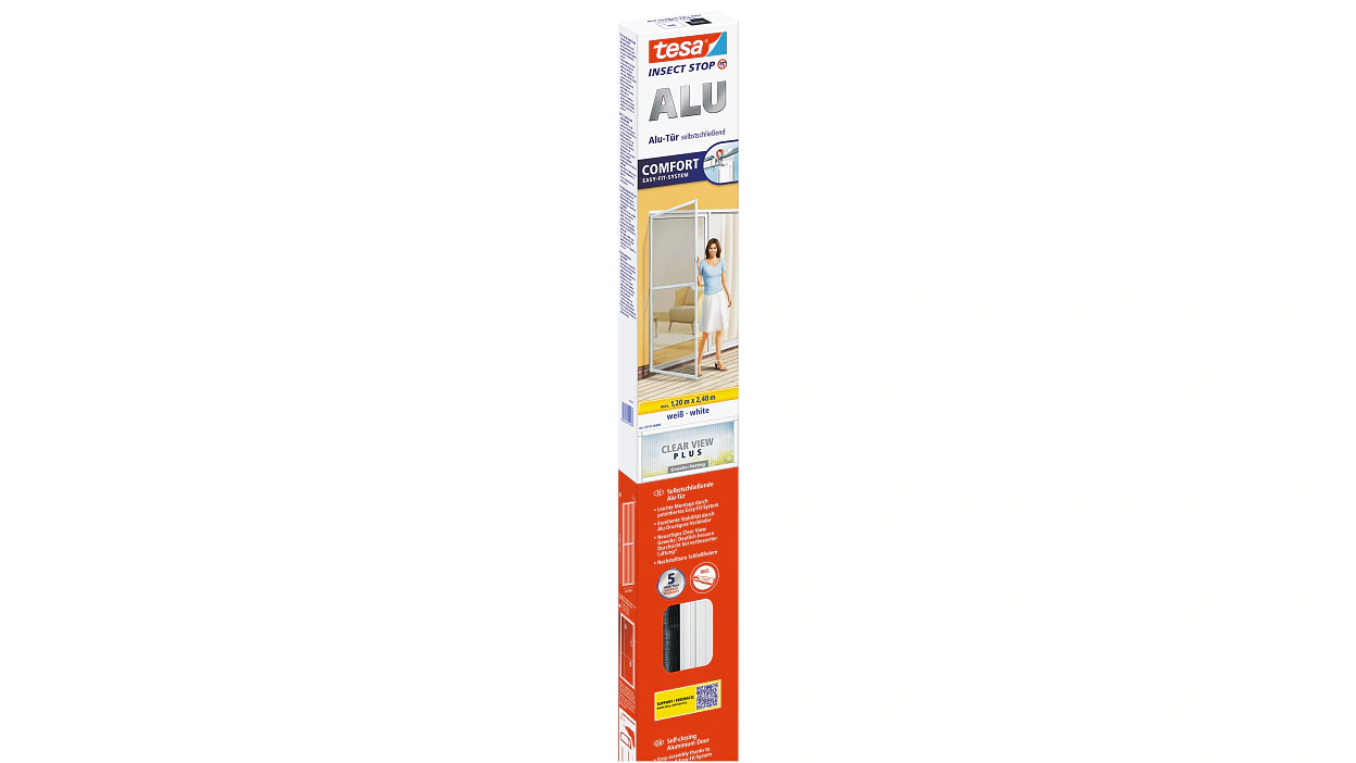 [en-en] Insect Protection Alu Frame Comfort for doors, white, 1,20m : 2,40m