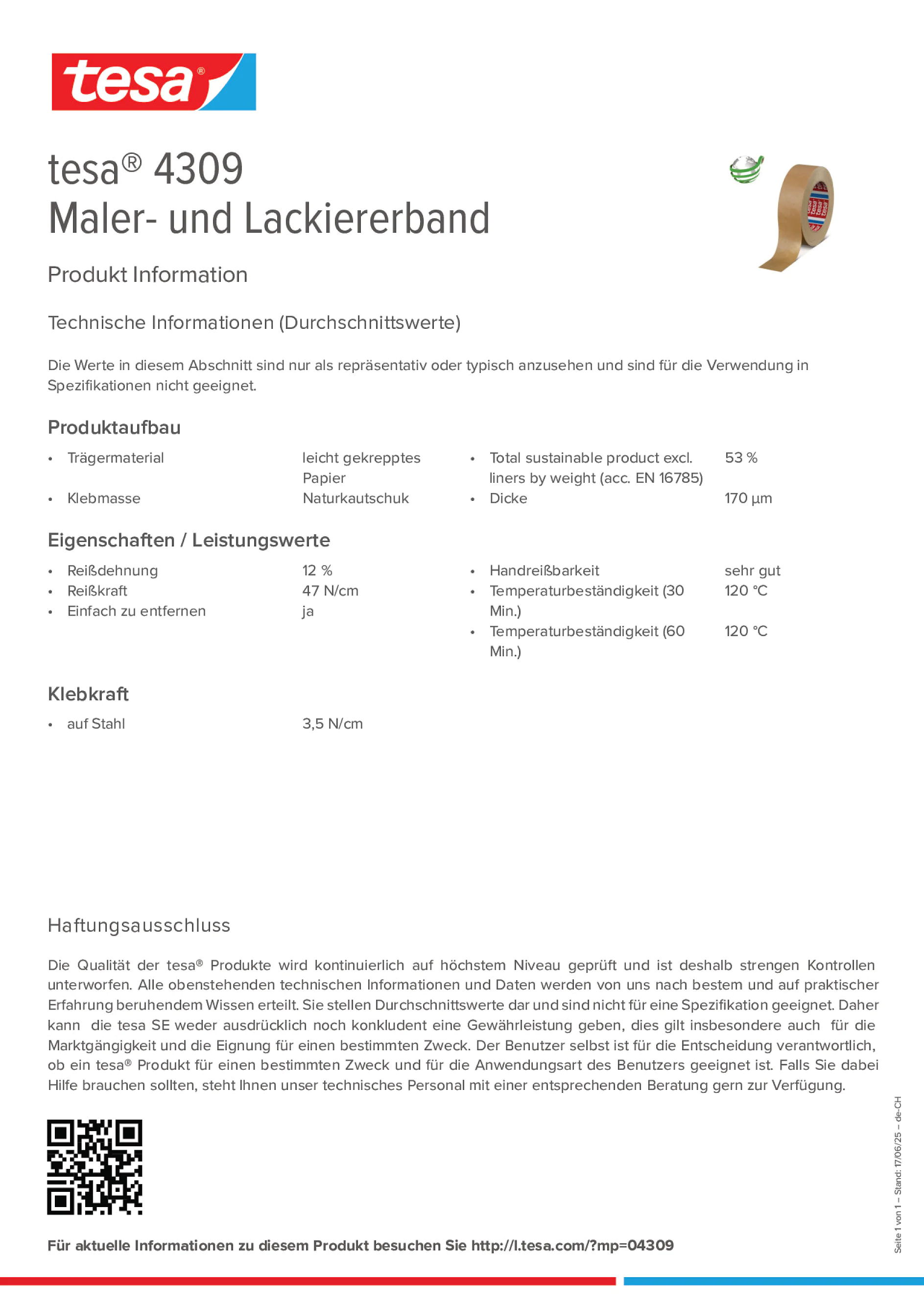 Product information_tesa® 04309_de-CH_fr-CH