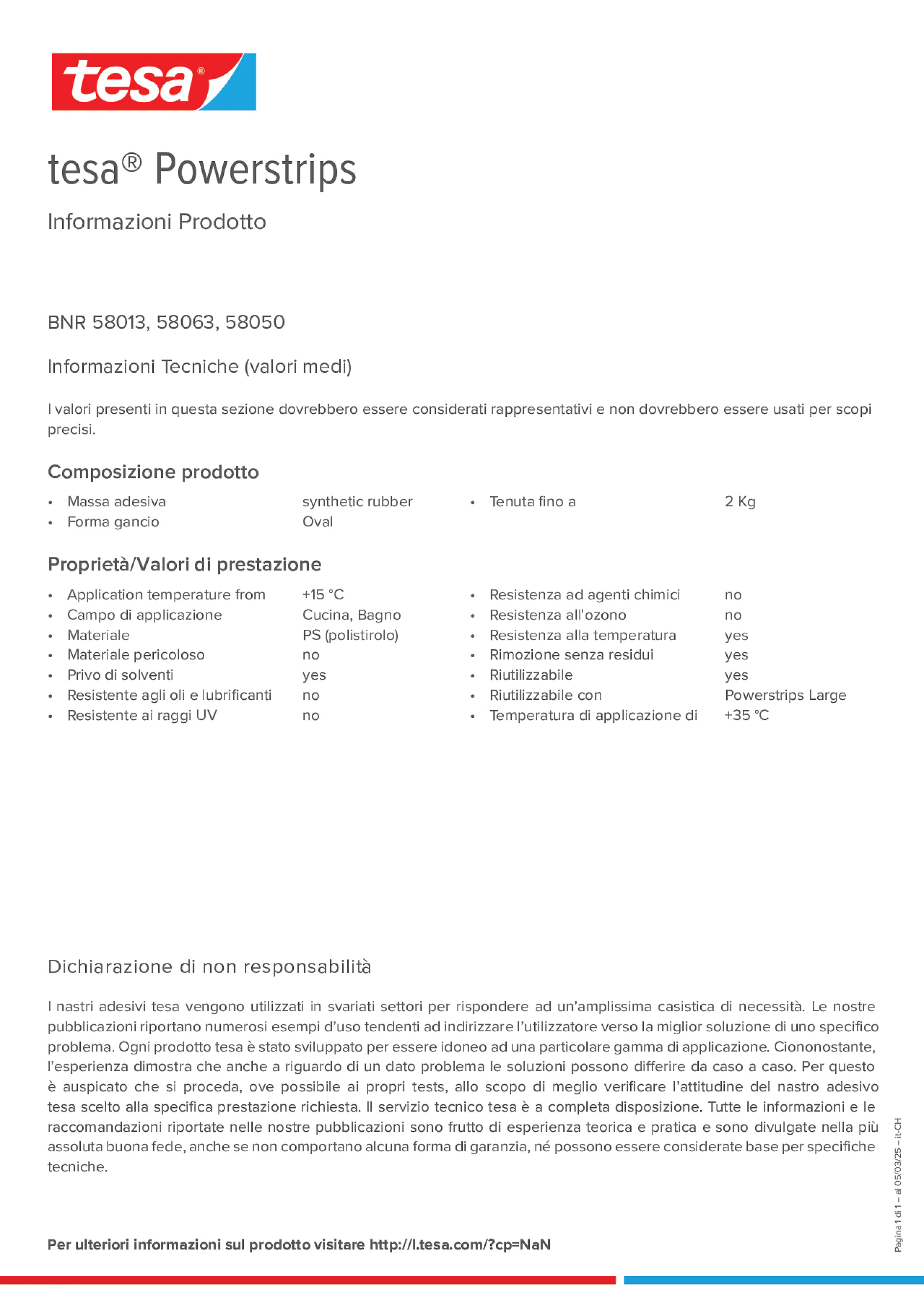 Product information_tesa® Powerstrips 58050_de-CH_fr-CH