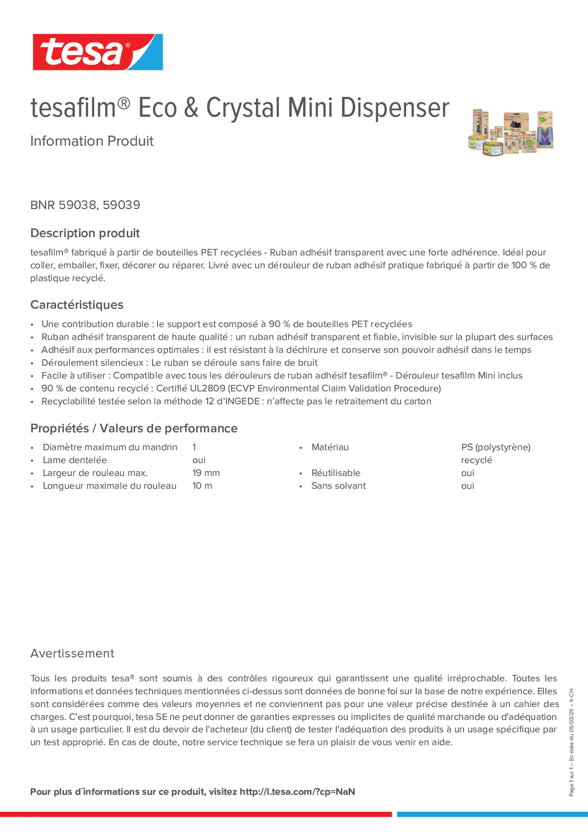 Product information_tesafilm® 59038_de-CH_fr-CH