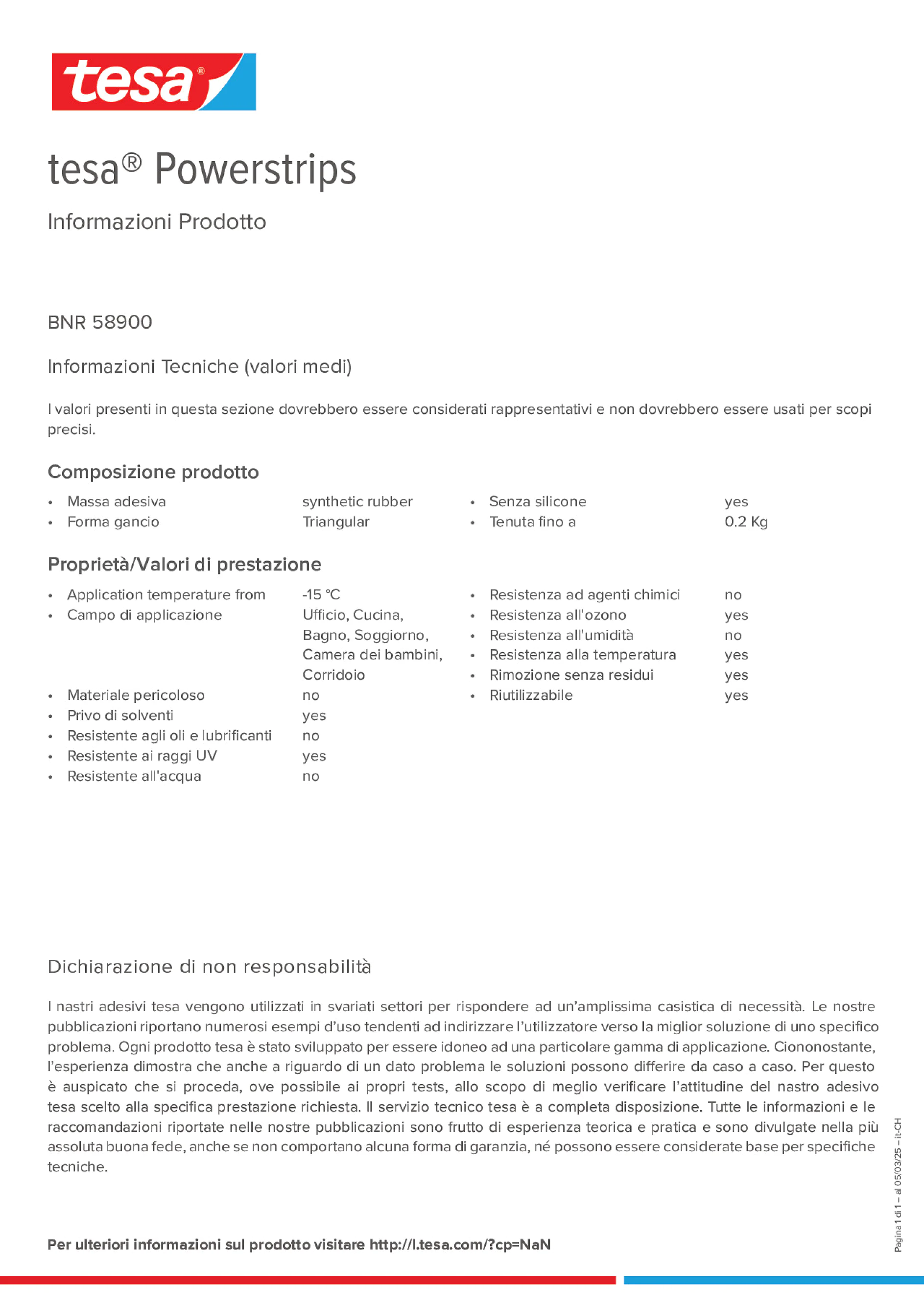Product information_tesa® Powerstrips 58900_de-CH_fr-CH