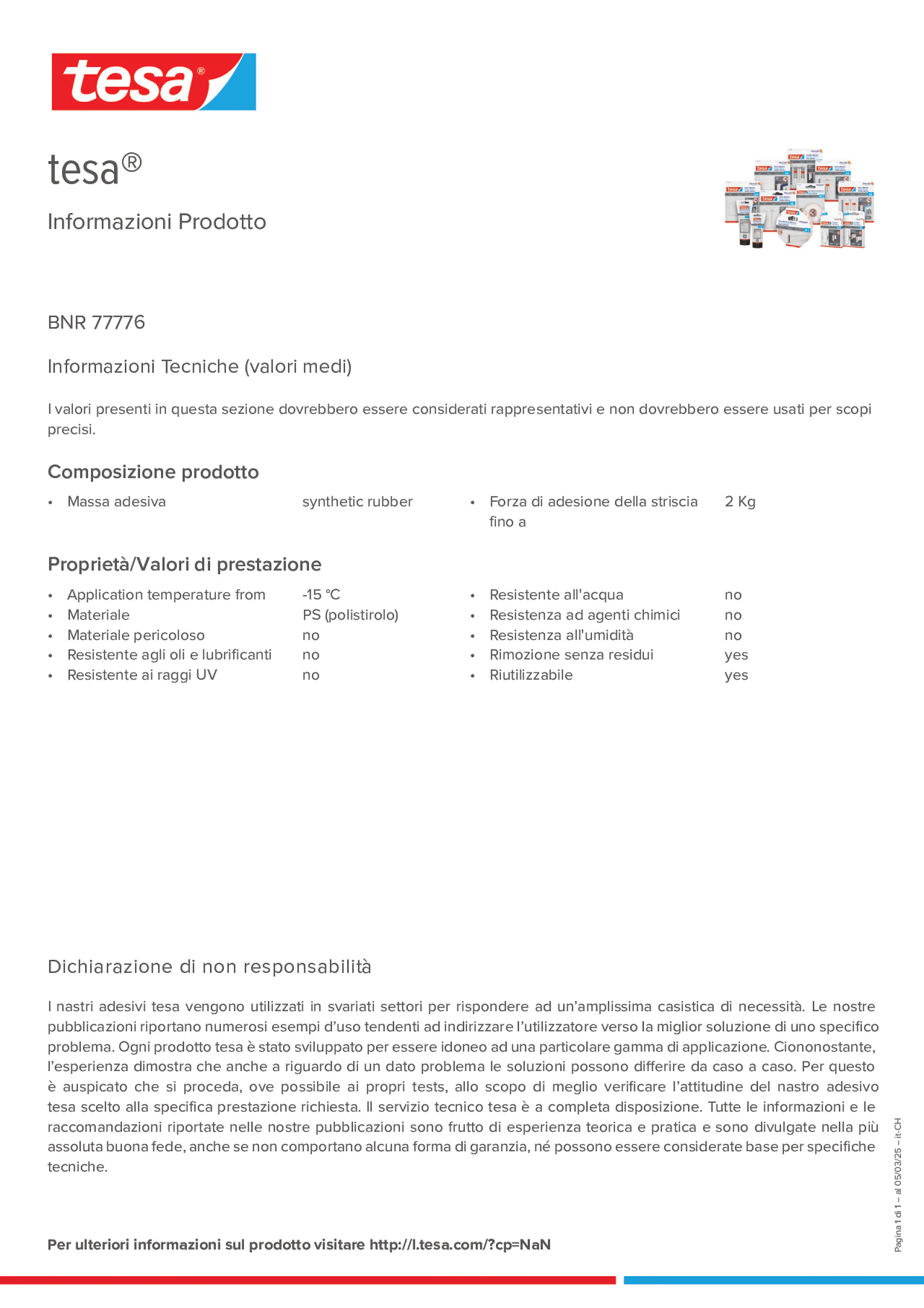 Product information_tesa® 77776_de-CH_fr-CH