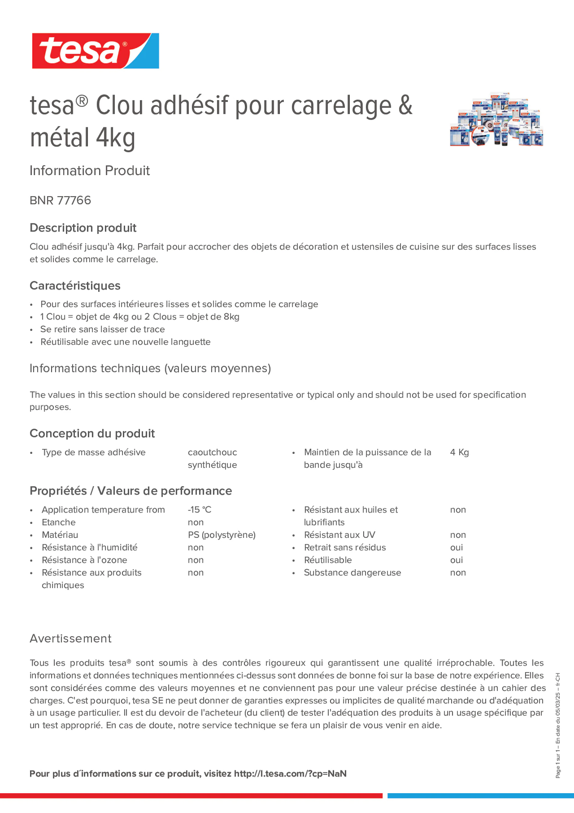 Product information_tesa® 77766_de-CH_fr-CH