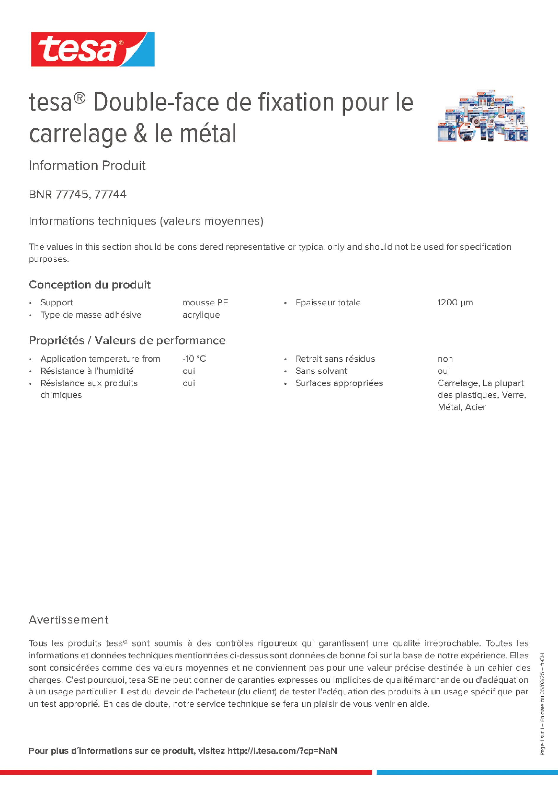 Product information_tesa® 77744_de-CH_fr-CH