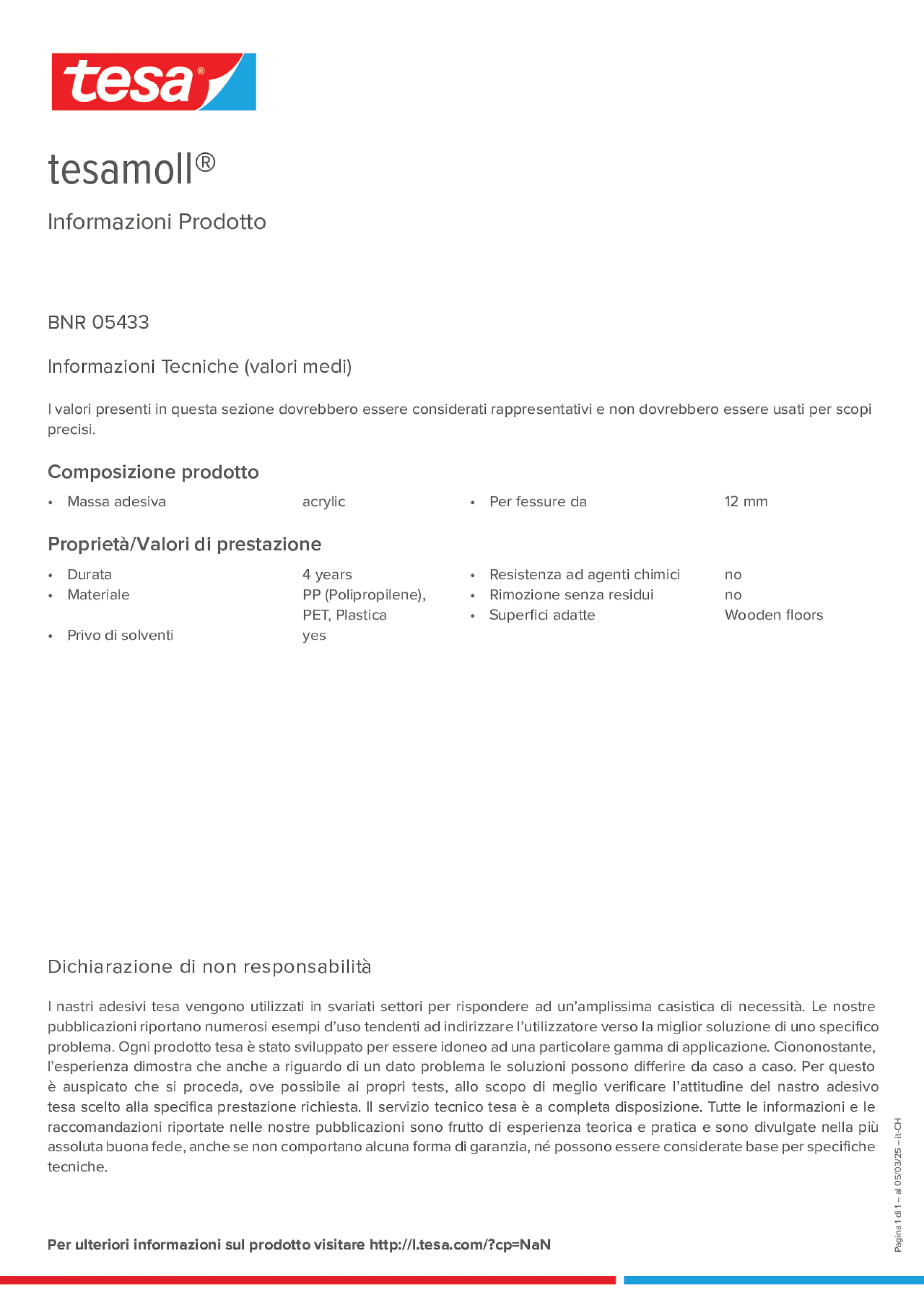 Product information_tesamoll® 05433_de-CH_fr-CH
