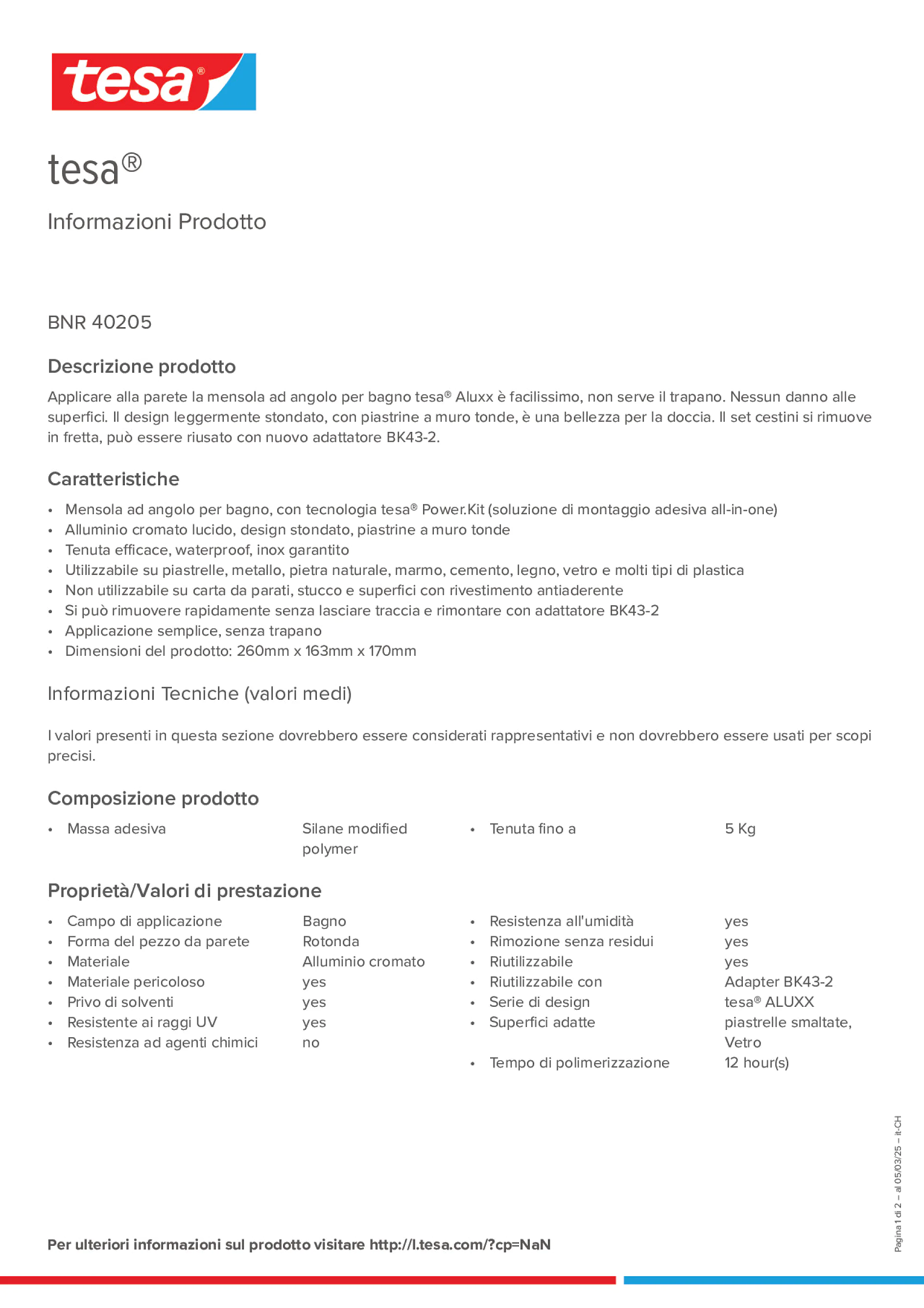 Product information_tesa® 40205_de-CH_fr-CH