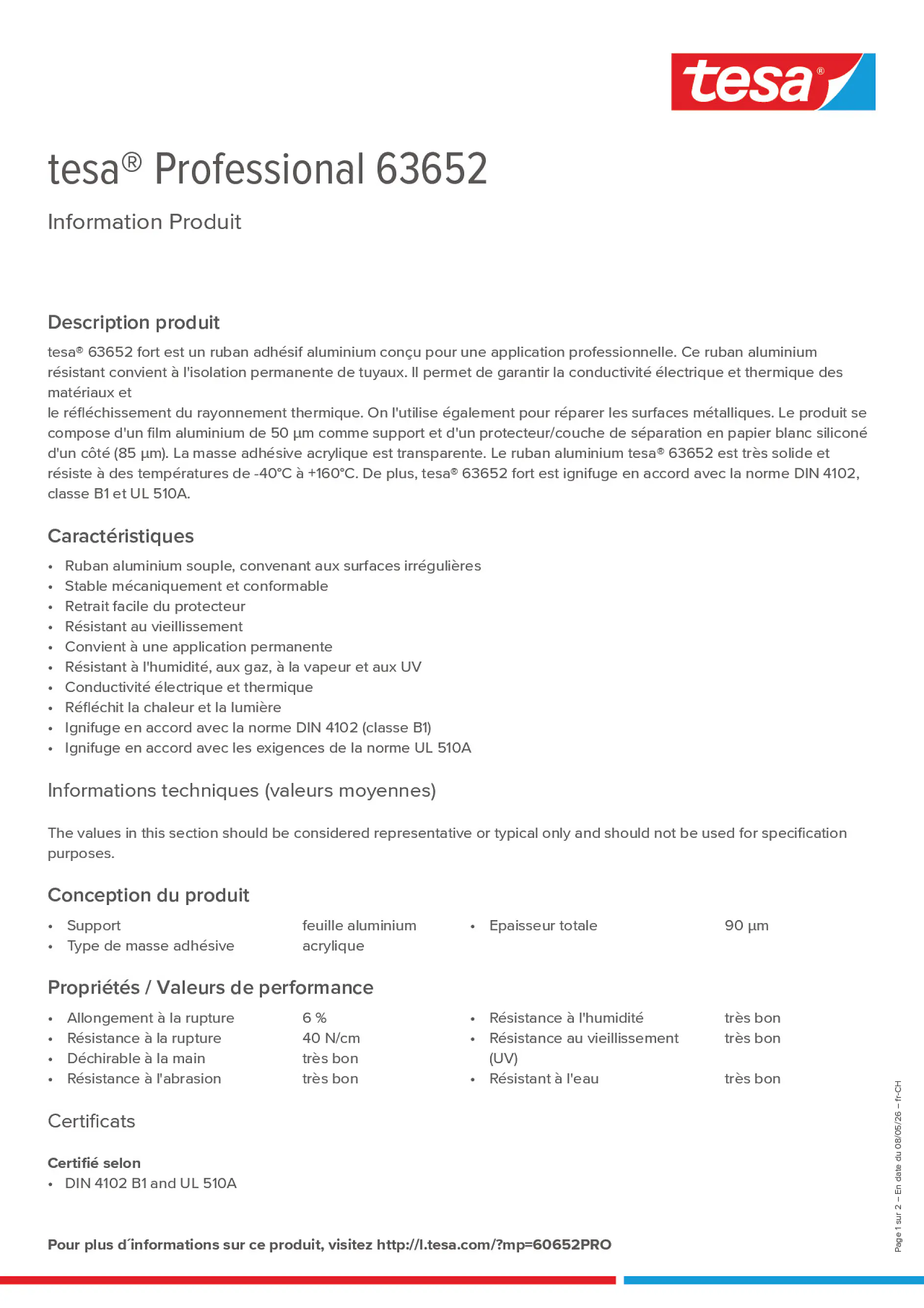 Product information_tesa® Professional 63652_de-CH_fr-CH_it-CH