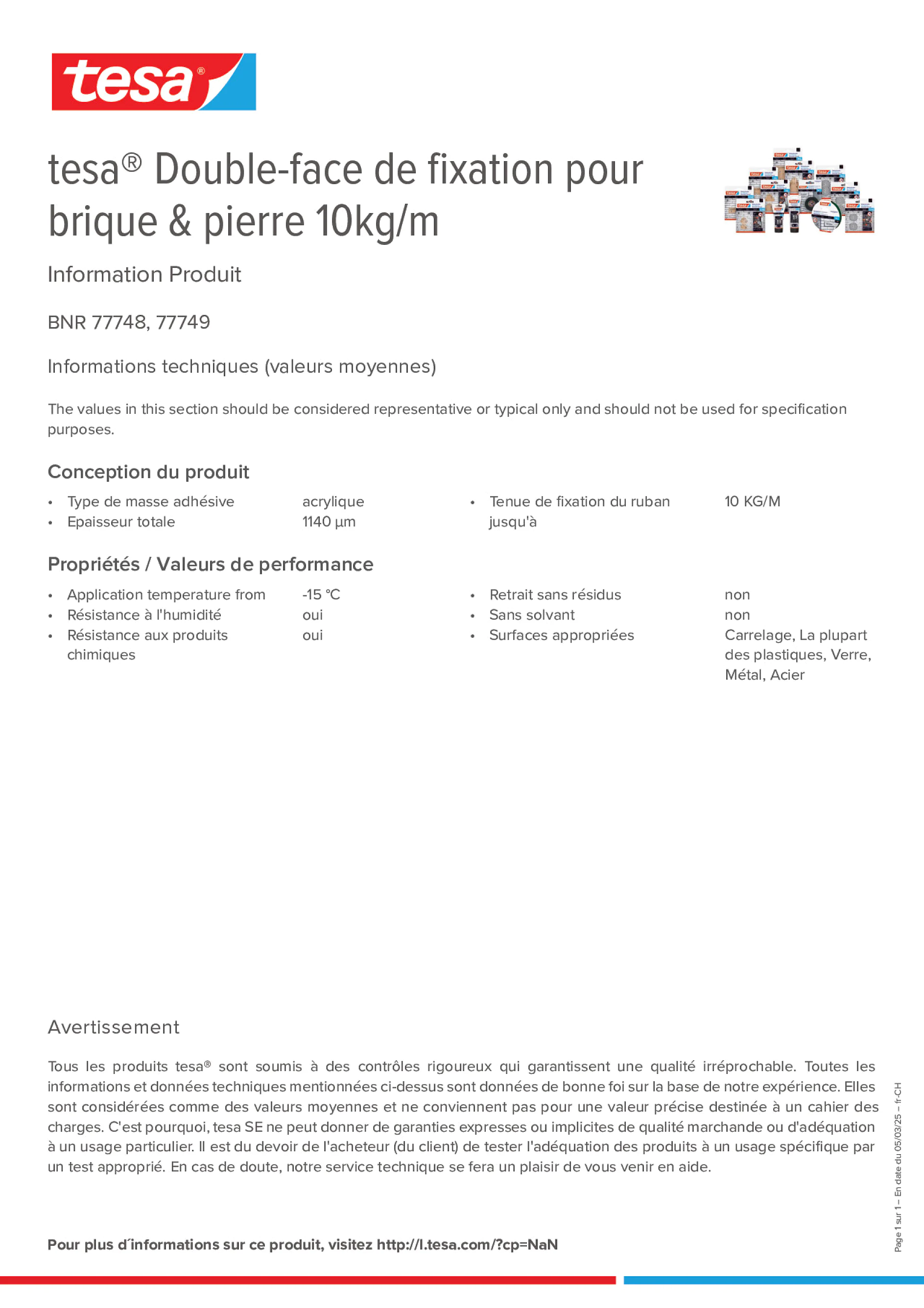 Product information_tesa® 77748_de-CH_fr-CH
