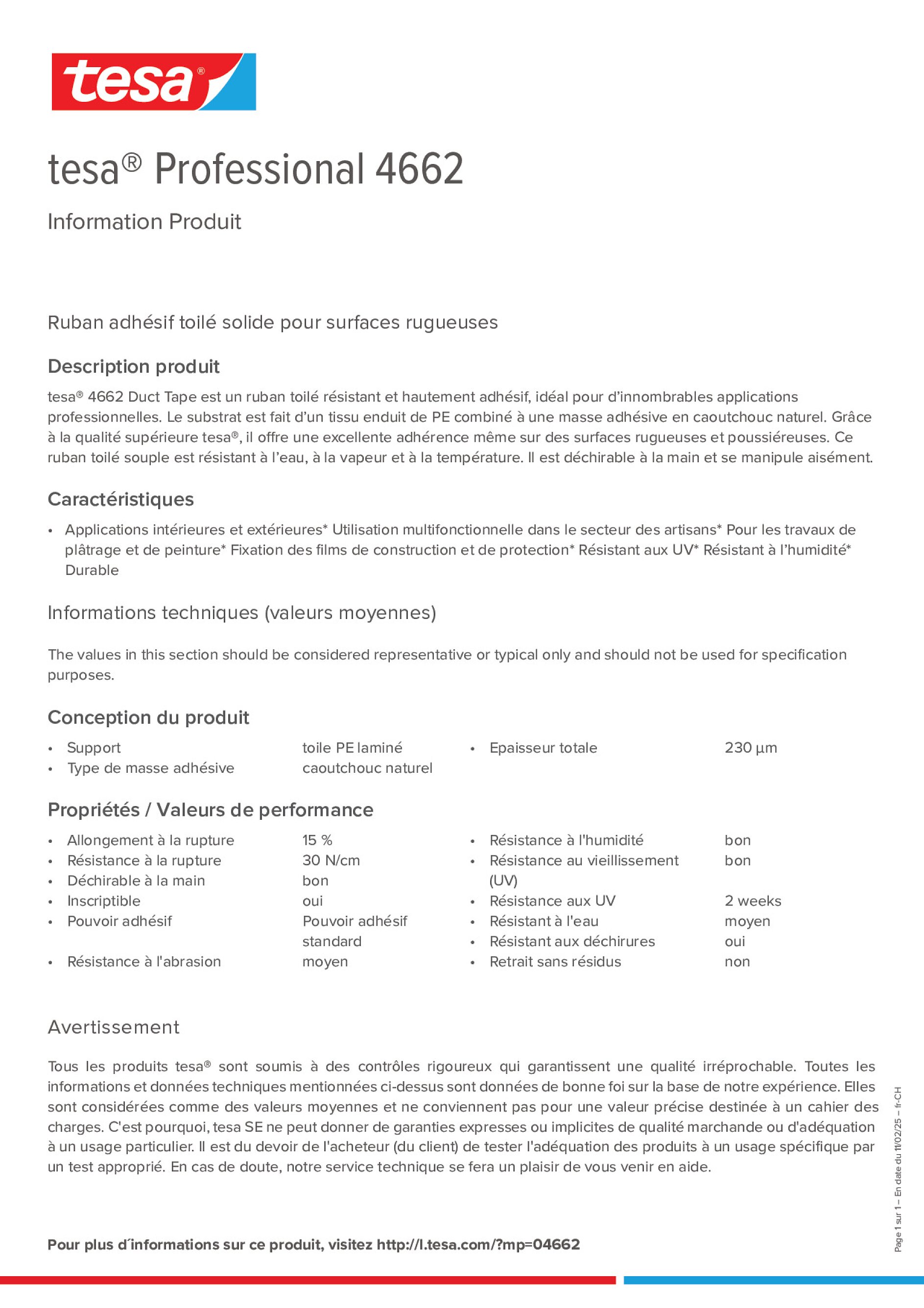 Product information_tesa® Professional 04662_de-CH_fr-CH