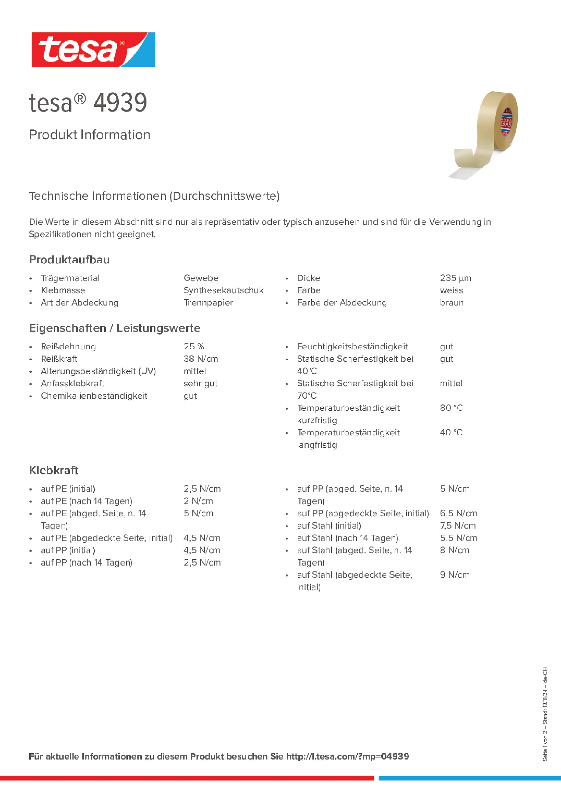 Product information_tesa® 4939_de-CH_fr-CH