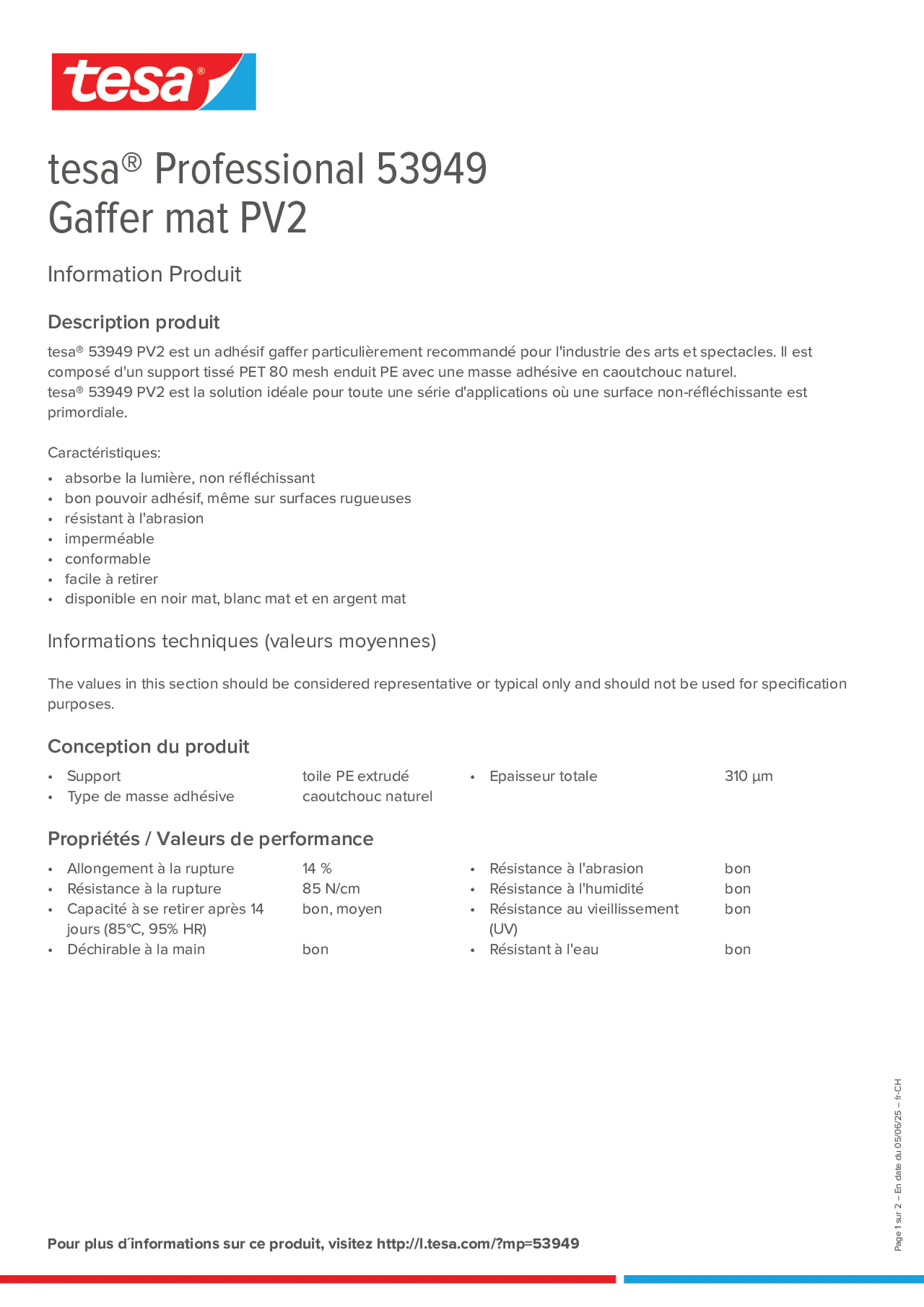 Product information_tesa® Professional 53949_de-CH_fr-CH