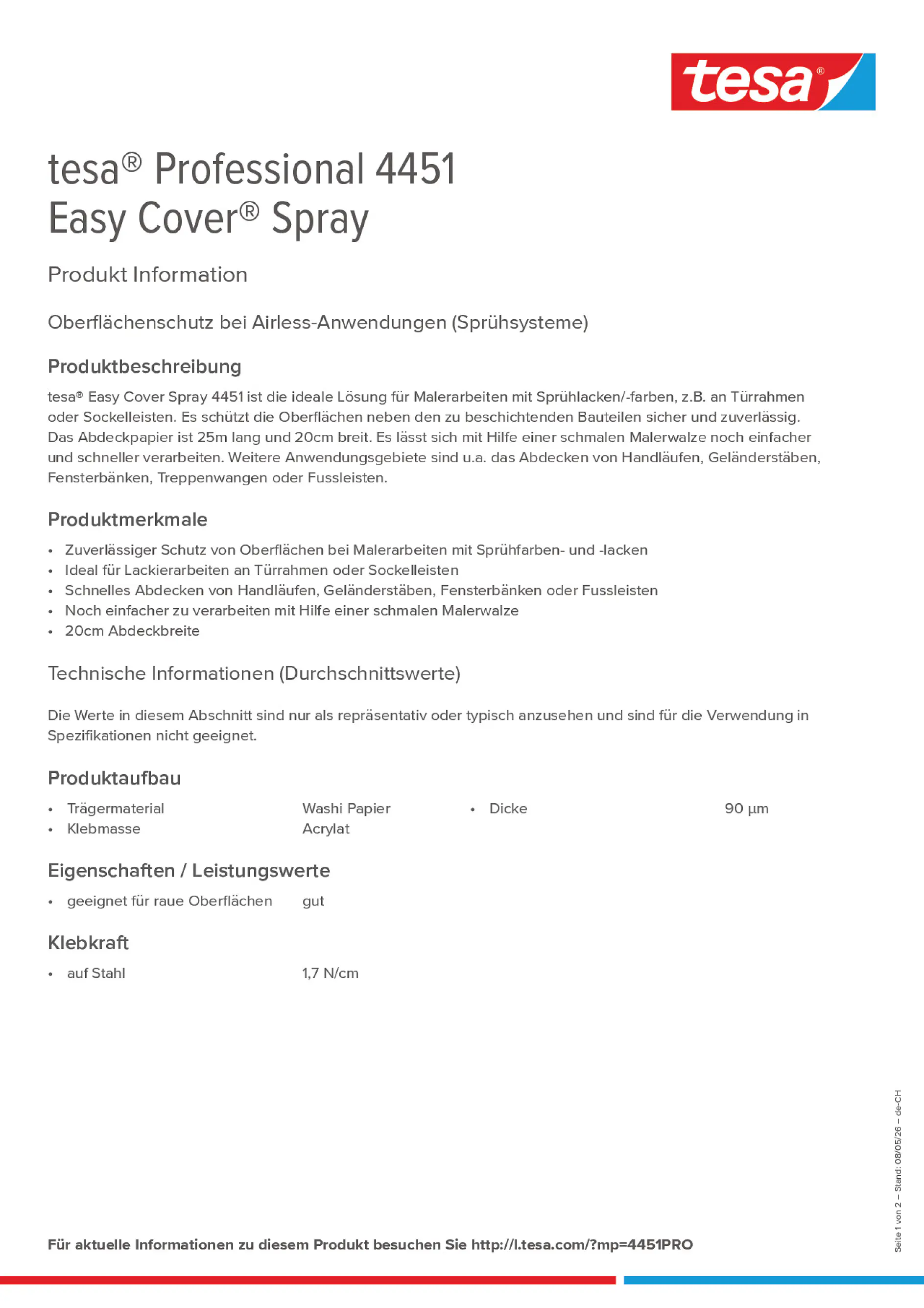 Product information_tesa® Professional 04451_de-CH_fr-CH_it-CH