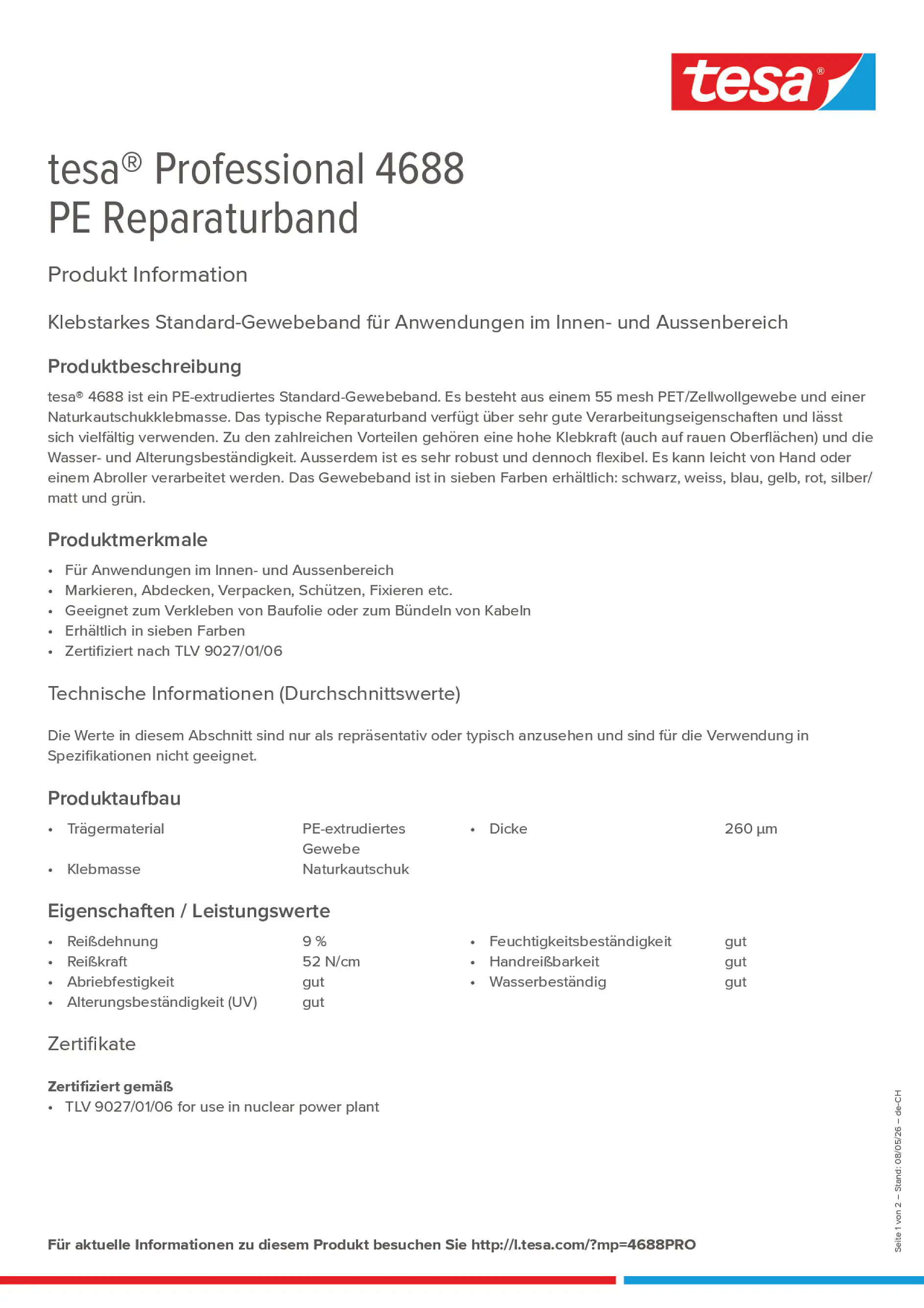 Product information_tesa® Professional 04688_de-CH_fr-CH_it-CH