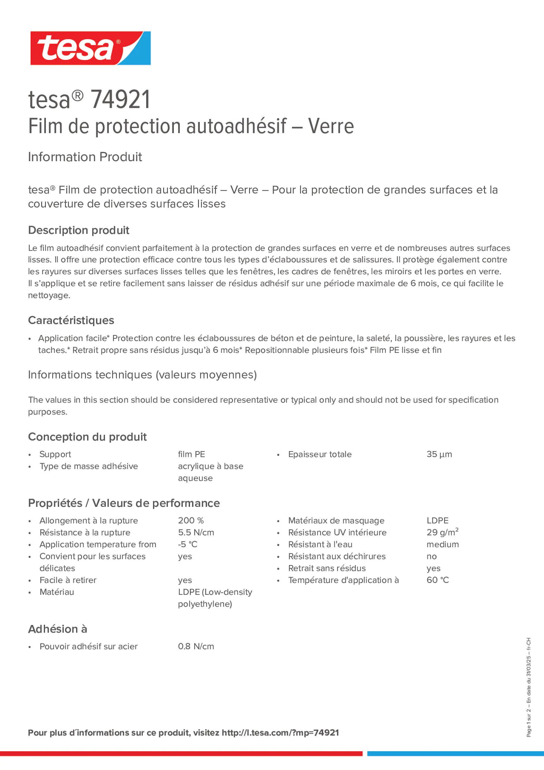 Product information_tesa® 74921_de-CH_fr-CH