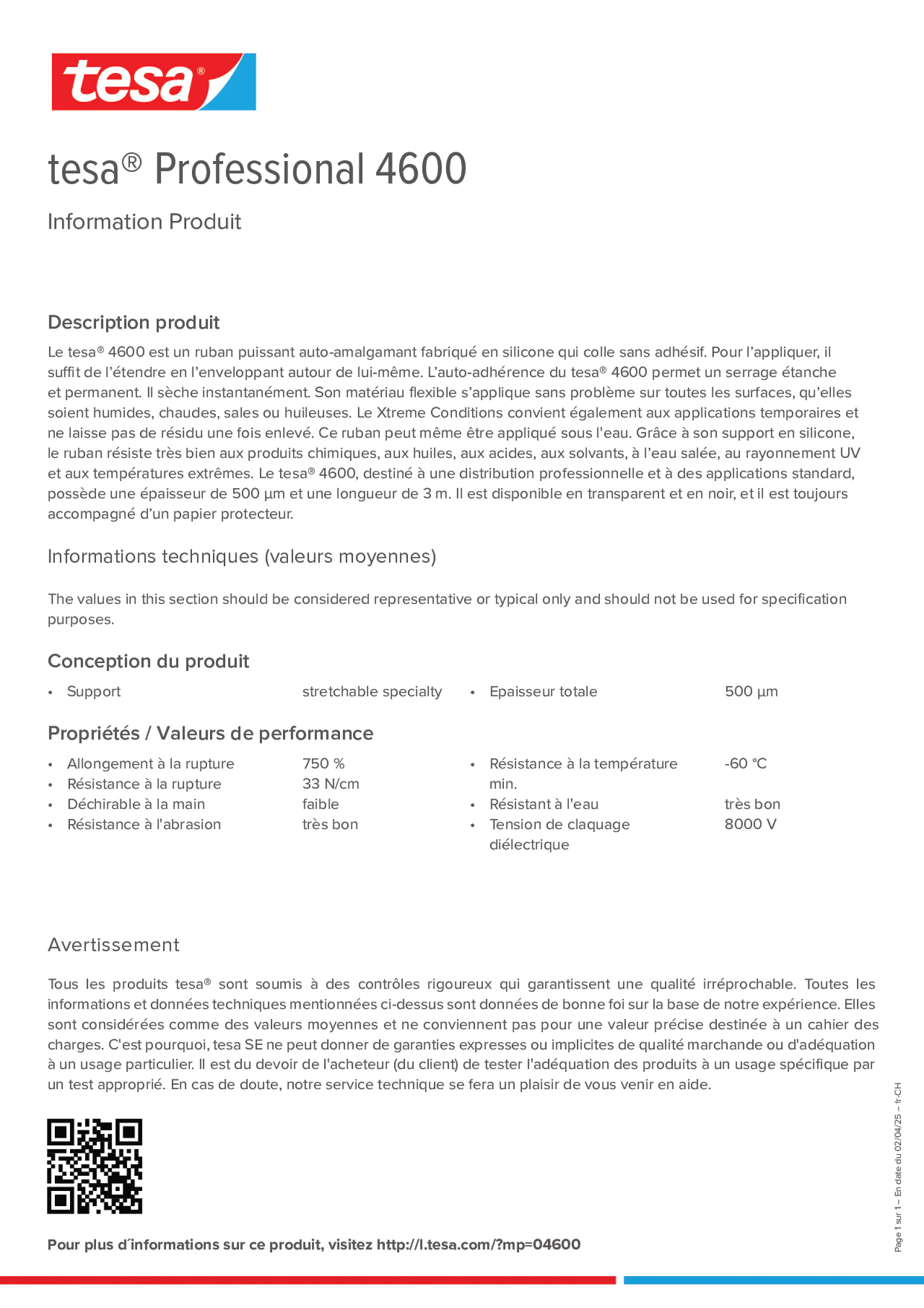 Product information_tesa® Professional 04600_de-CH_fr-CH
