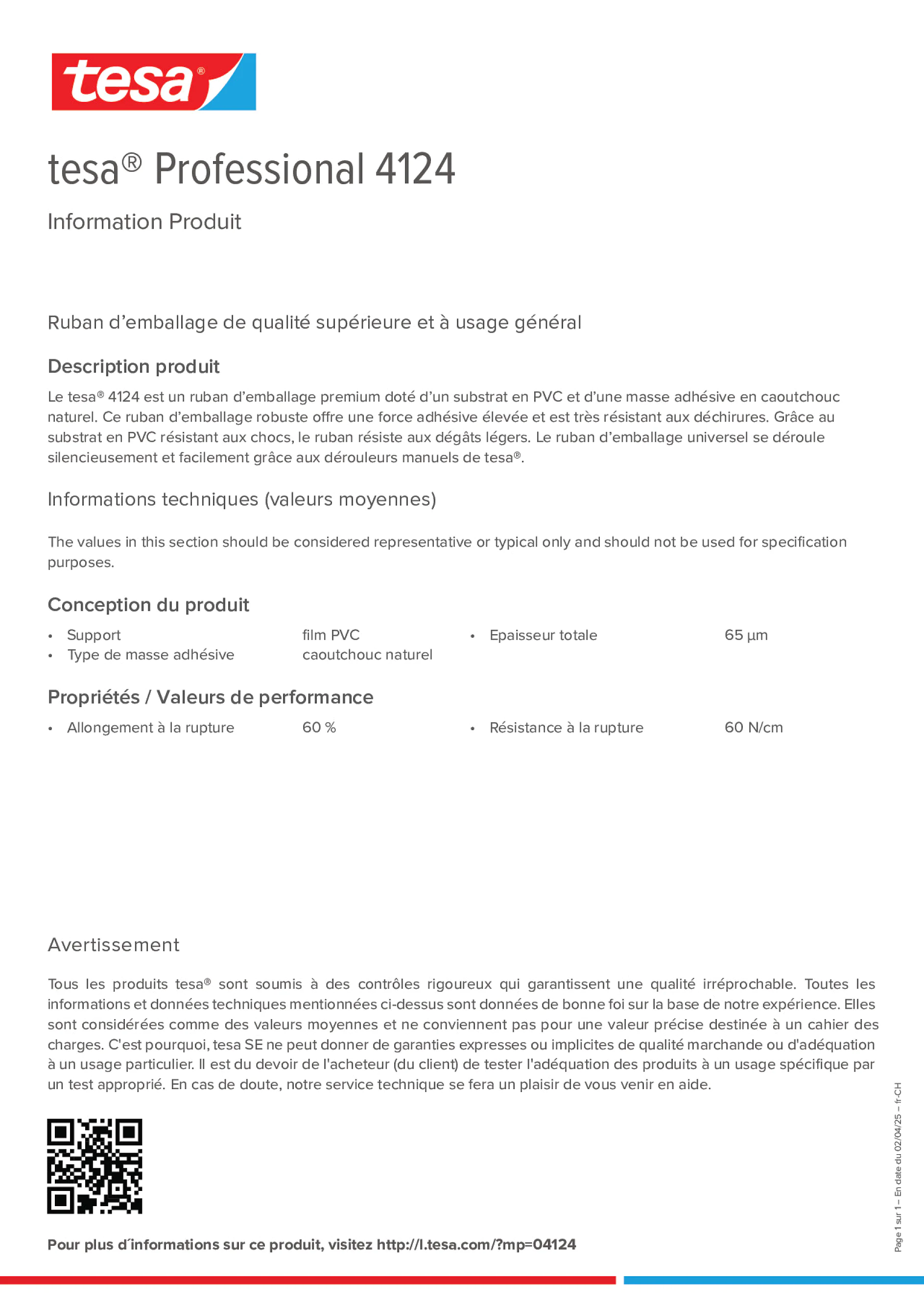 Product information_tesa® Professional 04124_de-CH_fr-CH