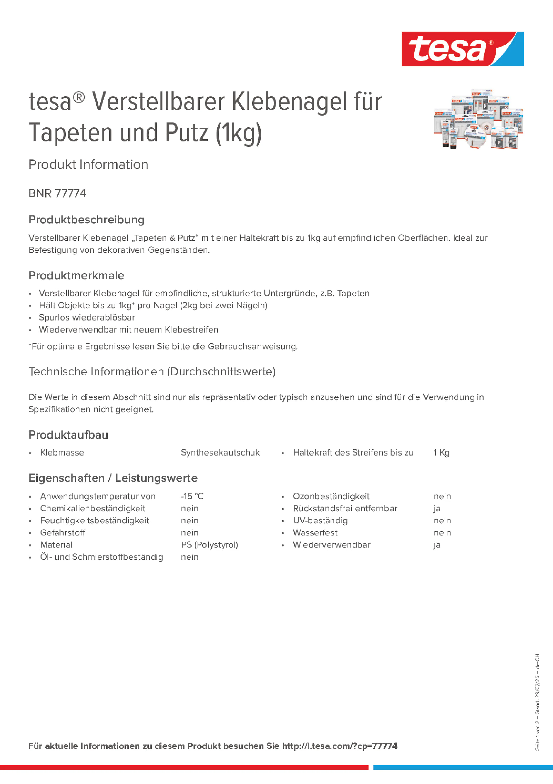 Product information_tesa® 77774_de-CH_fr-CH
