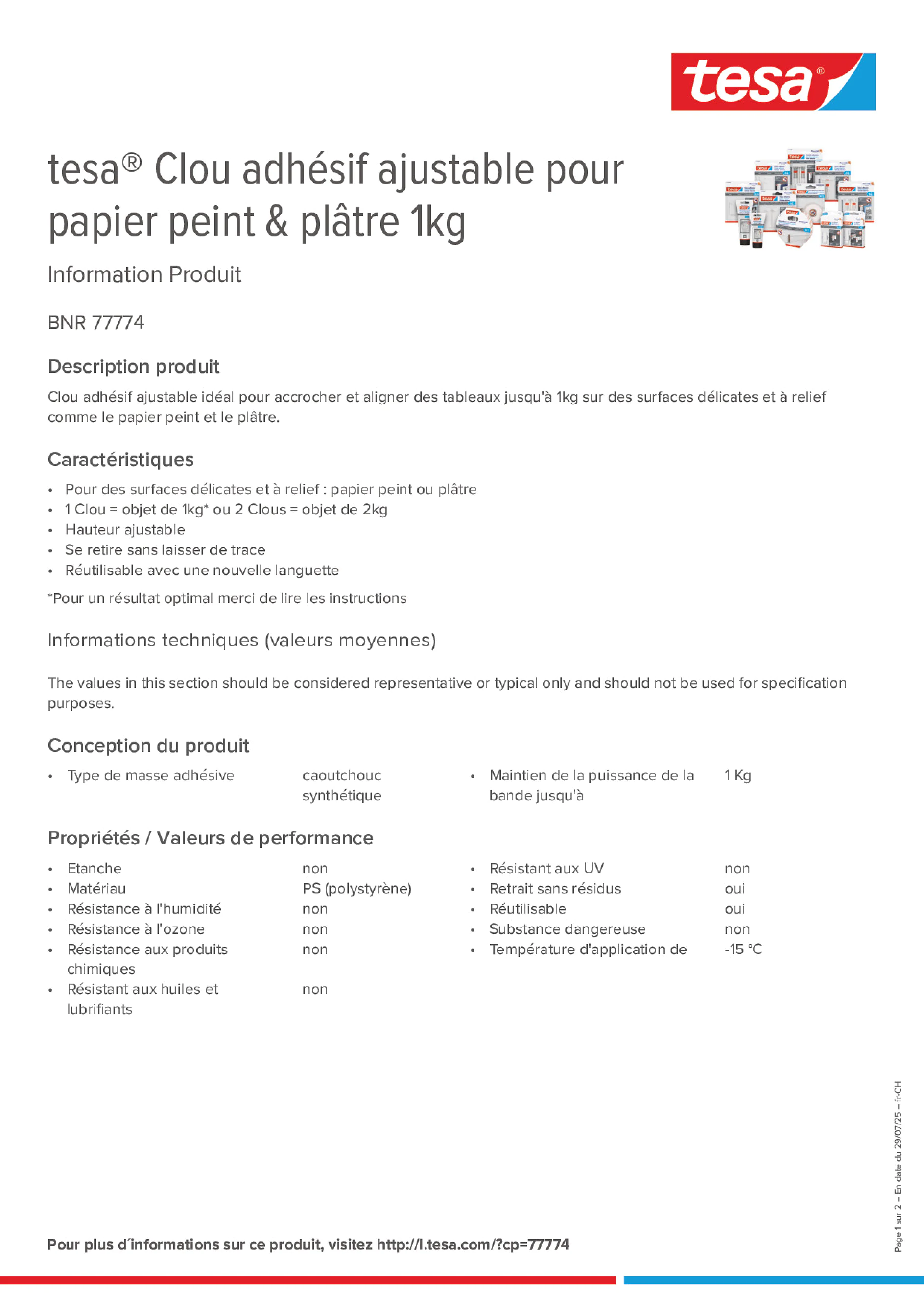 Product information_tesa® 77774_de-CH_fr-CH