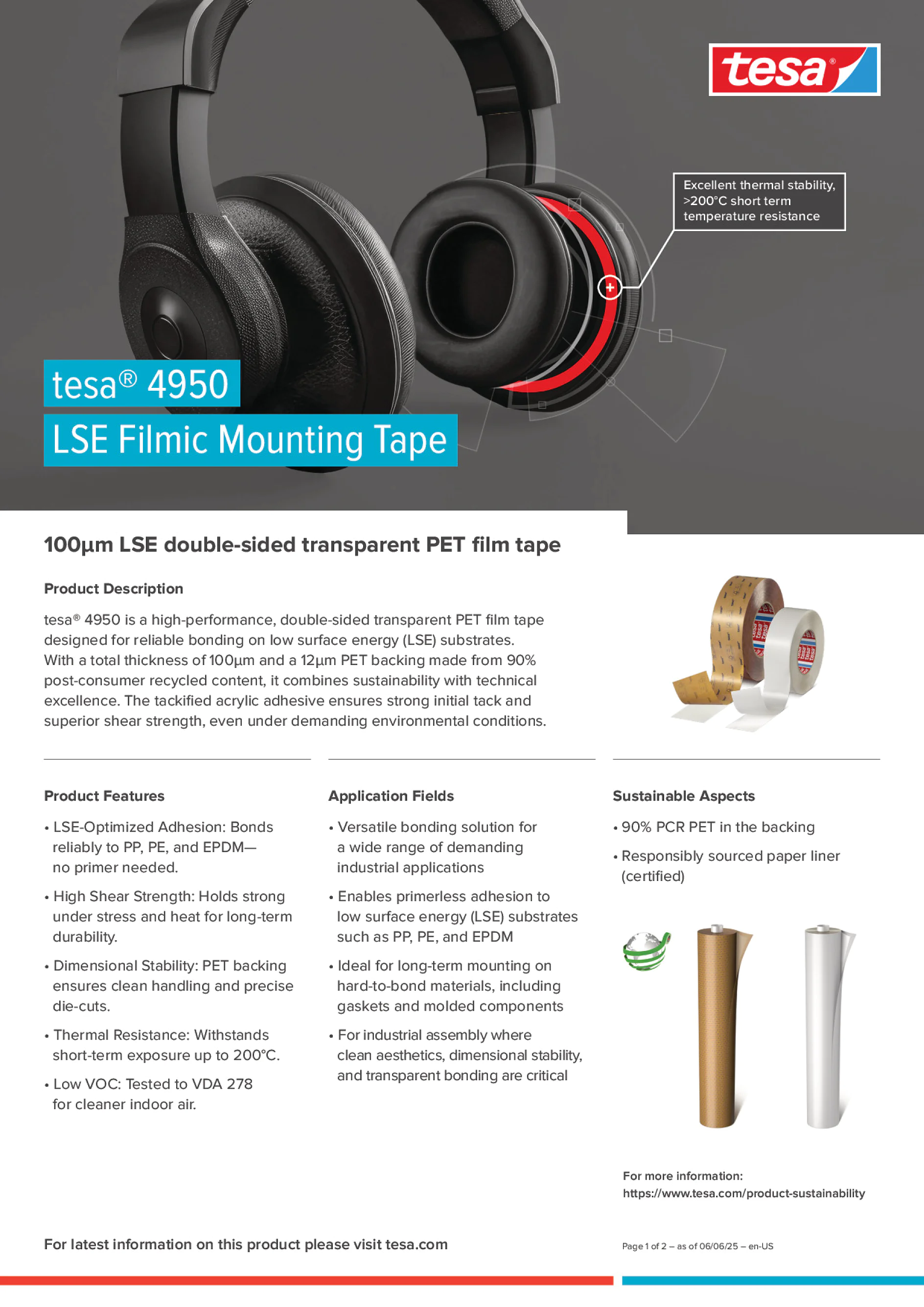 Production Information Sheet 4950