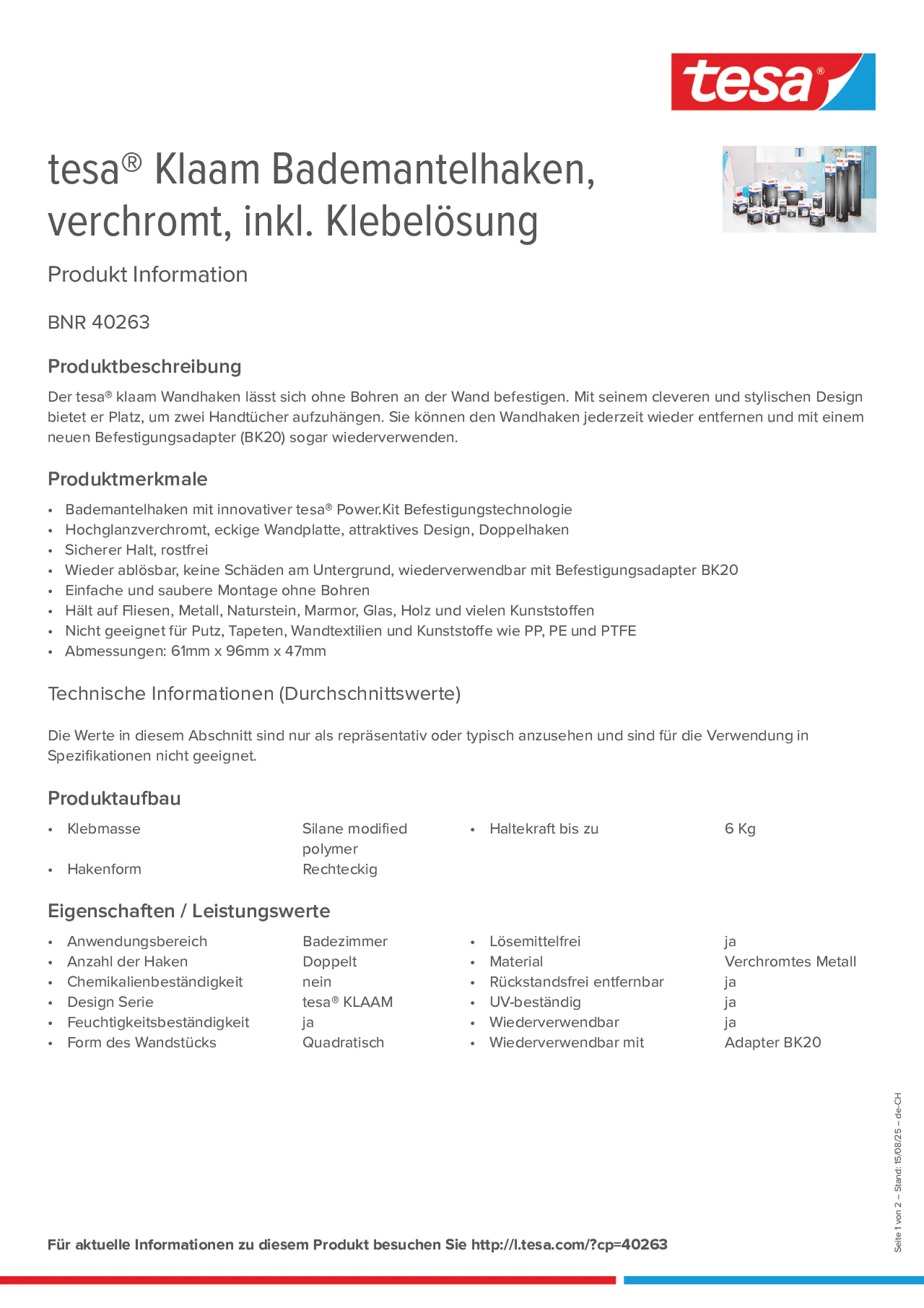 Product information_tesa® 40263_de-CH_fr-CH