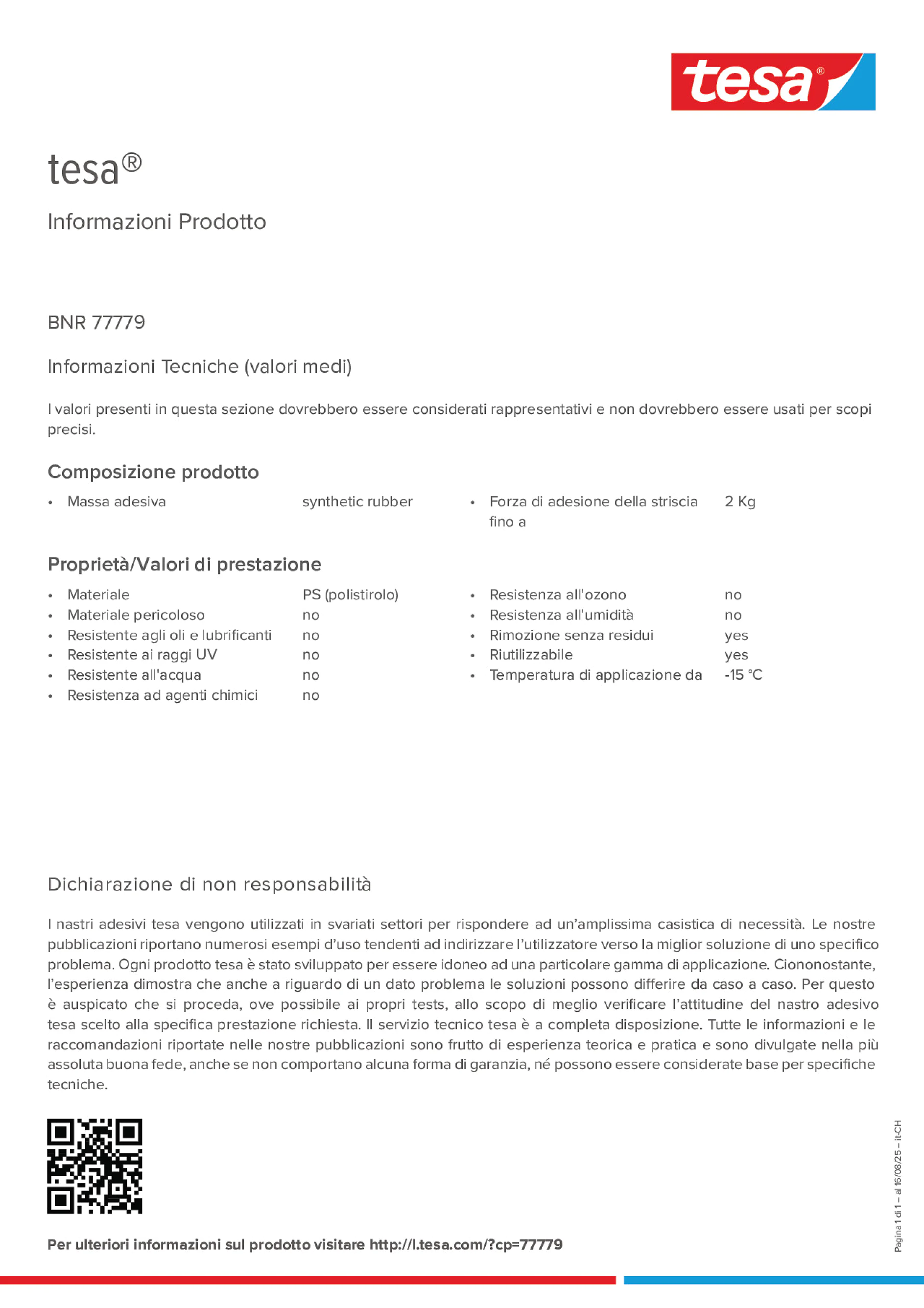Product information_tesa® 77779_de-CH_fr-CH