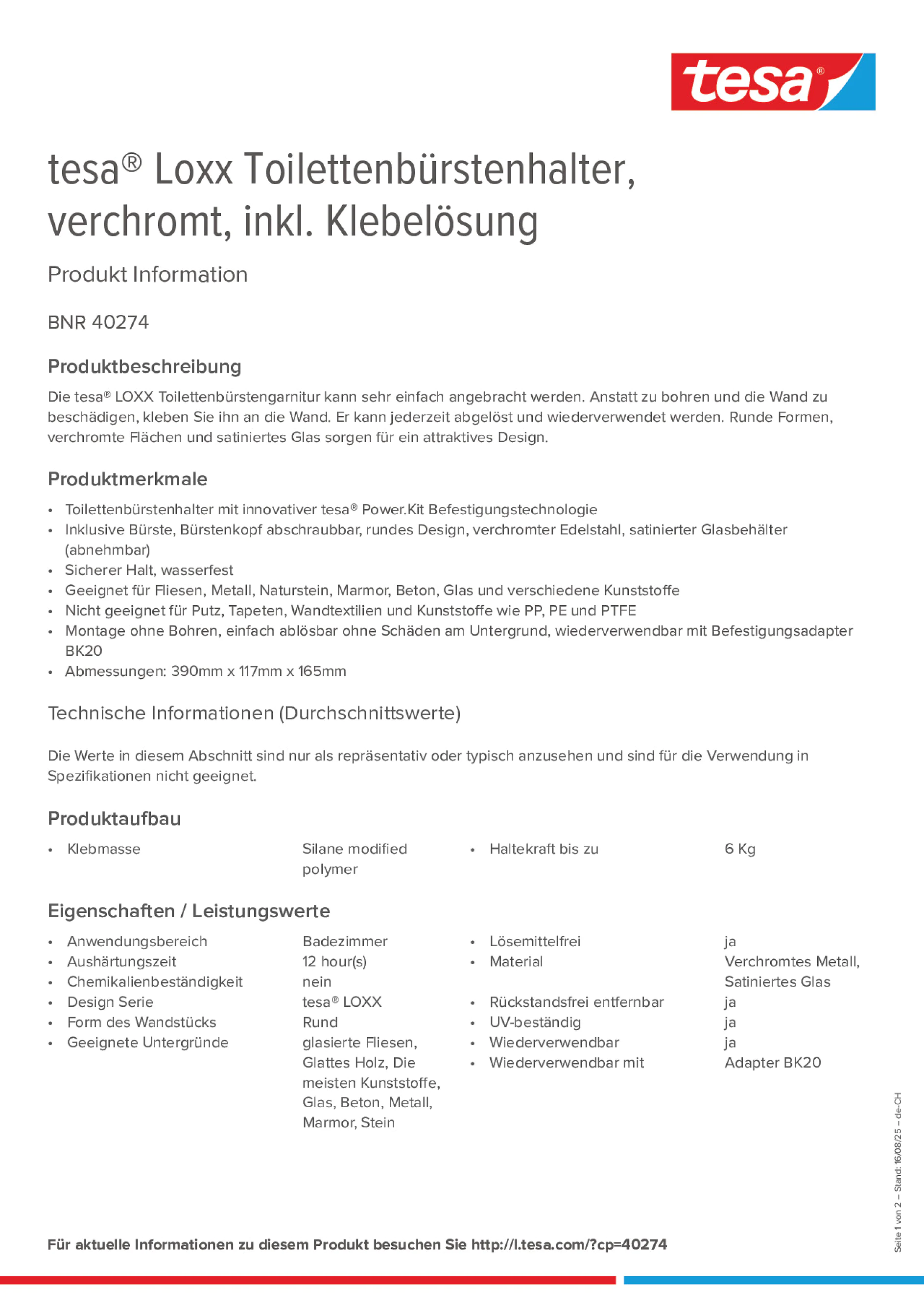 Product information_tesa® 40274_de-CH_fr-CH