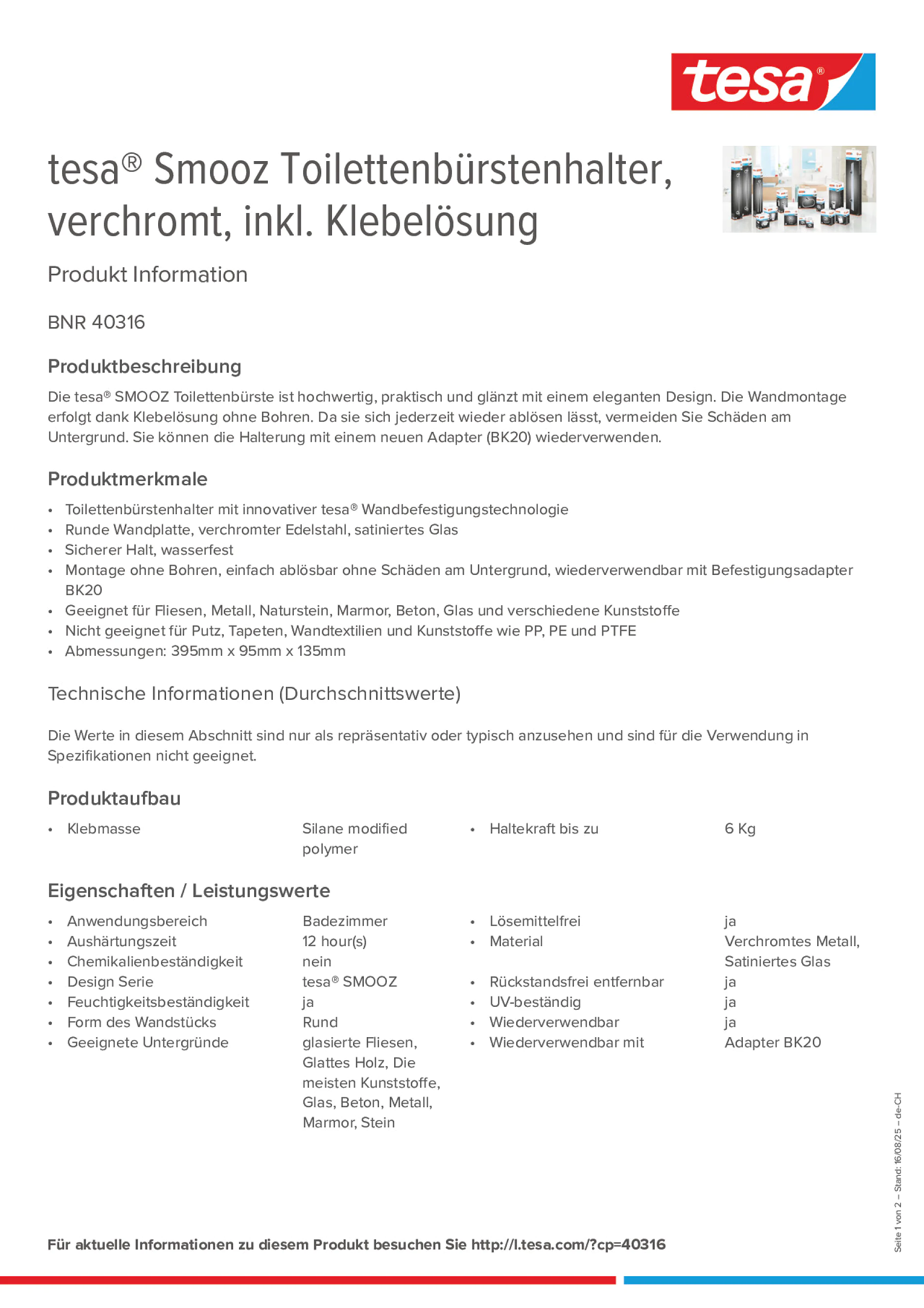 Product information_tesa® 40316_de-CH_fr-CH