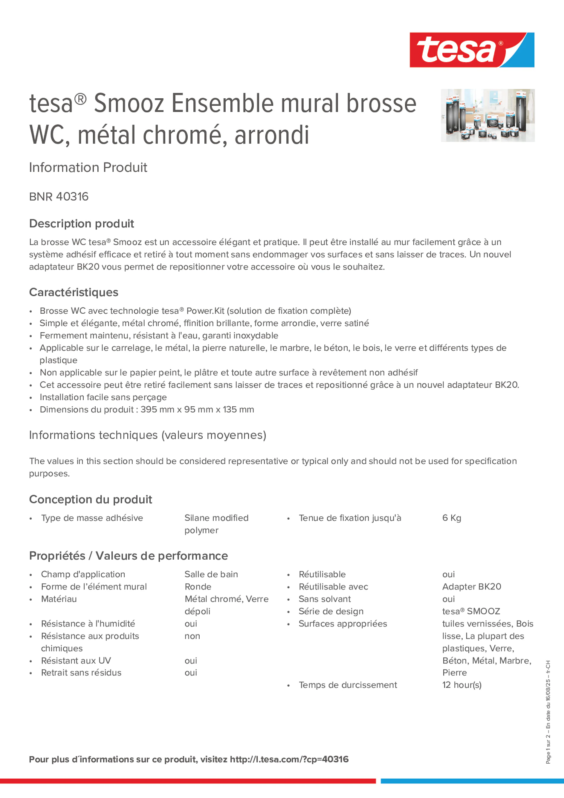 Product information_tesa® 40316_de-CH_fr-CH