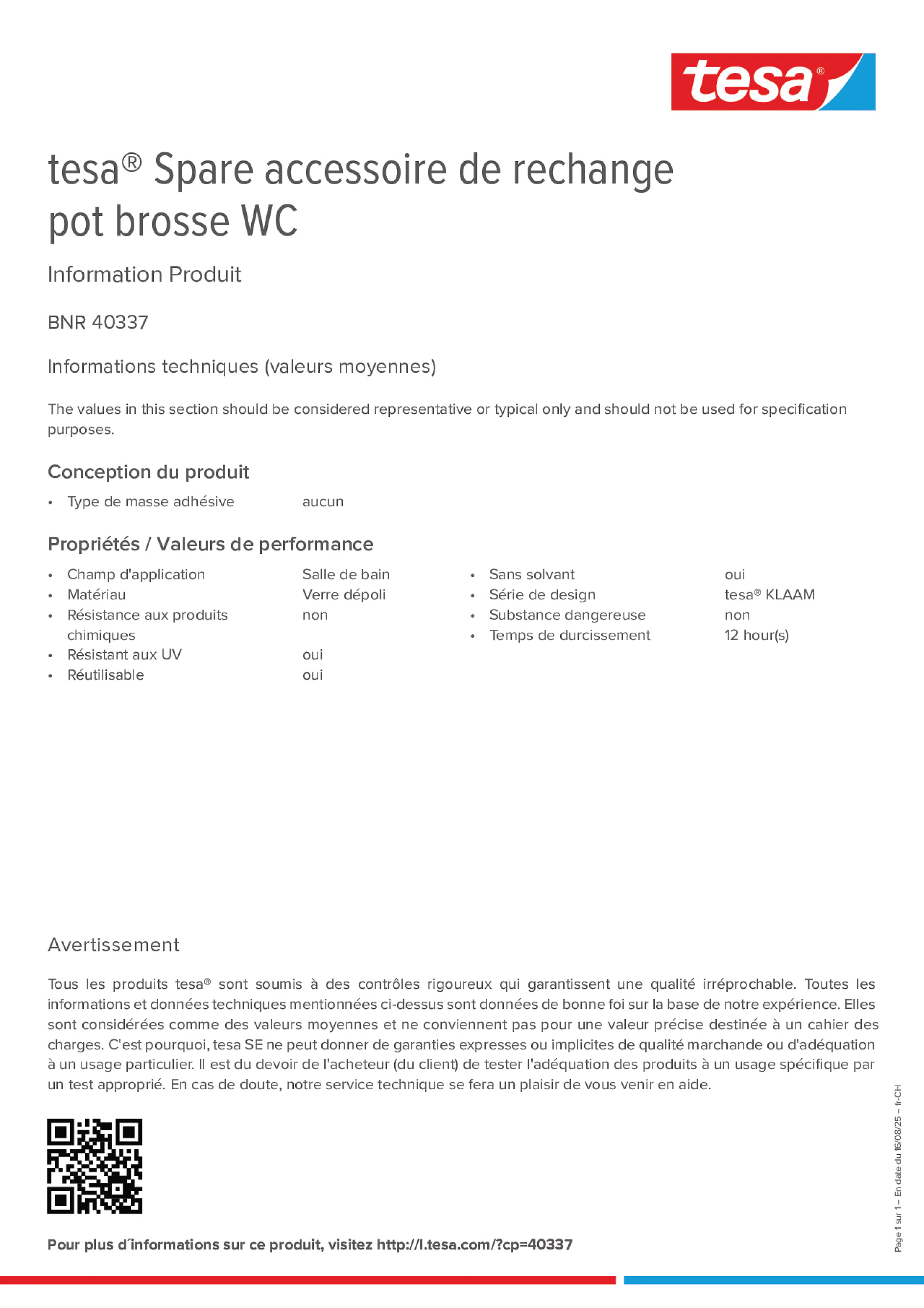 Product information_tesa® 40337_de-CH_fr-CH