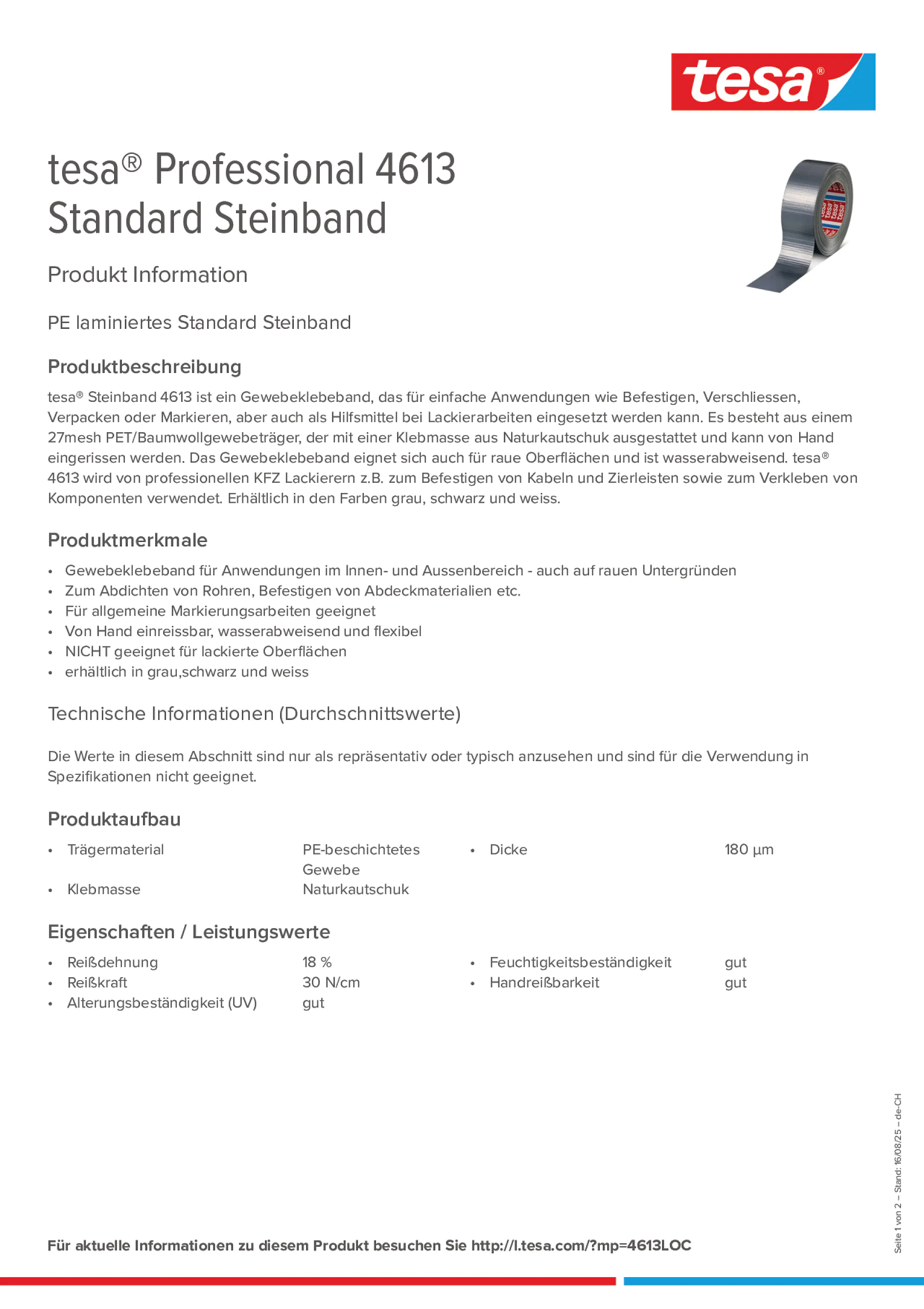Product information_tesa® Professional 04613_de-CH_fr-CH