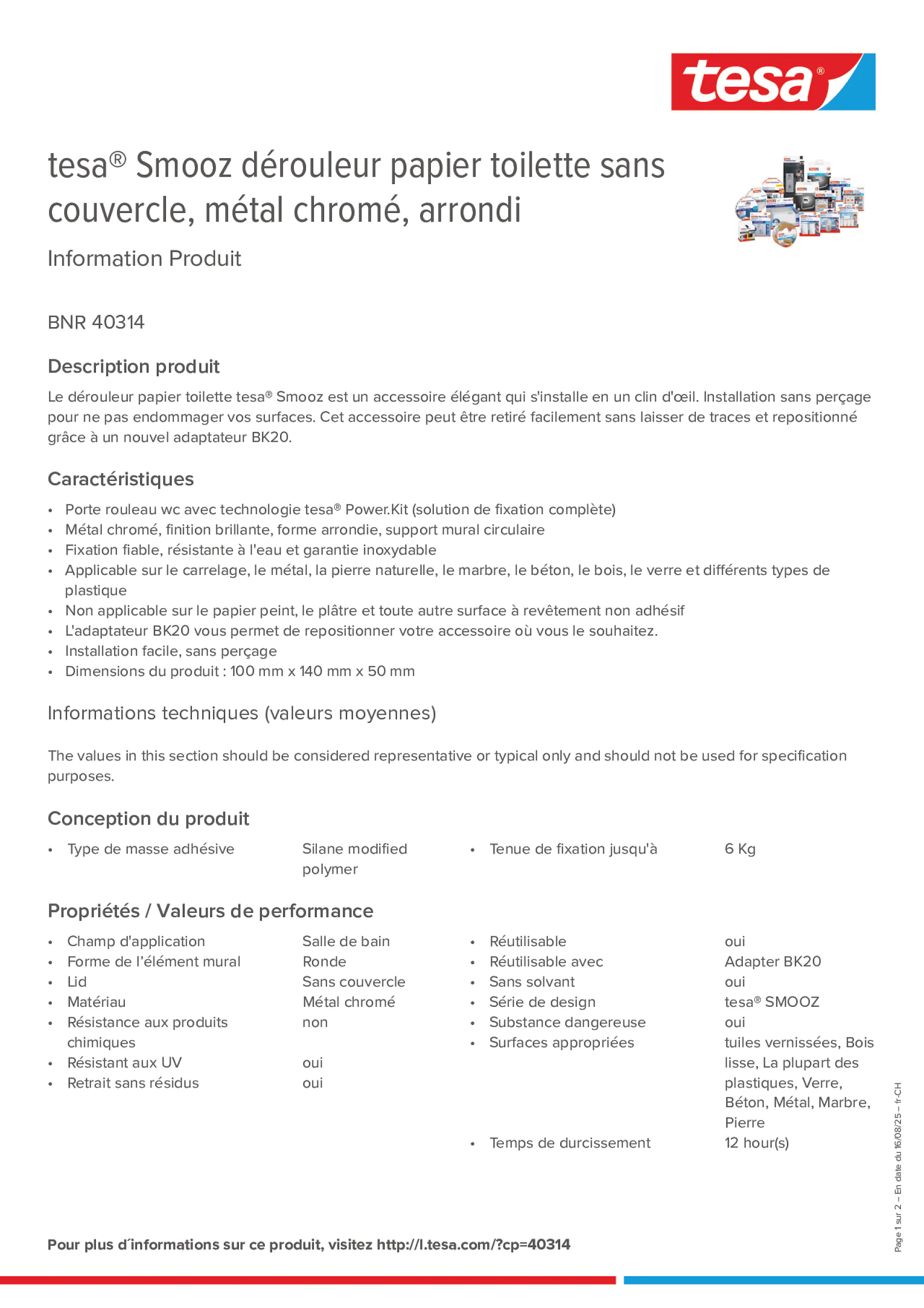 Product information_tesa® 40314_de-CH_fr-CH