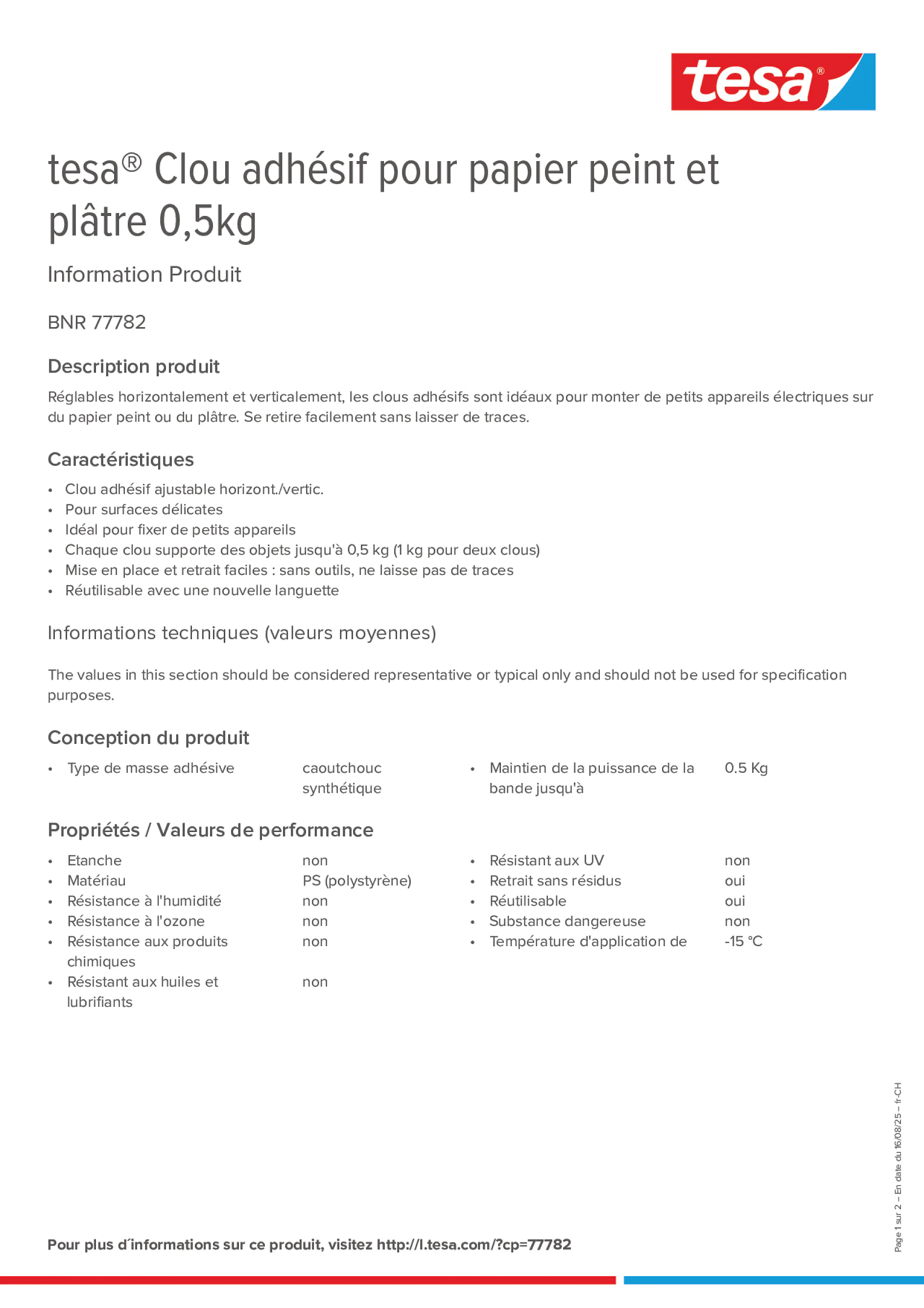 Product information_tesa® 77782_de-CH_fr-CH
